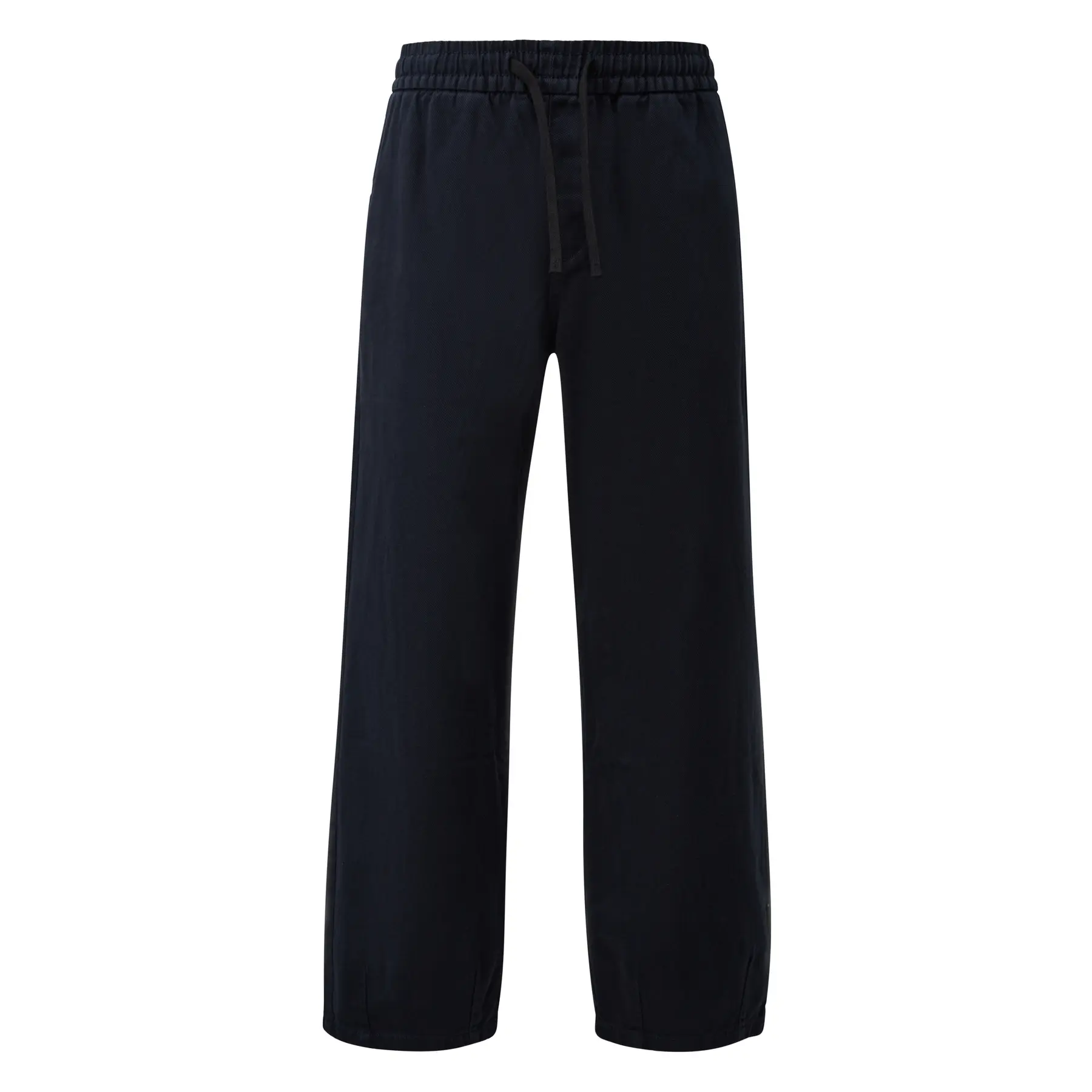Verwaschene Twill-Hose mit Kordelzug QS