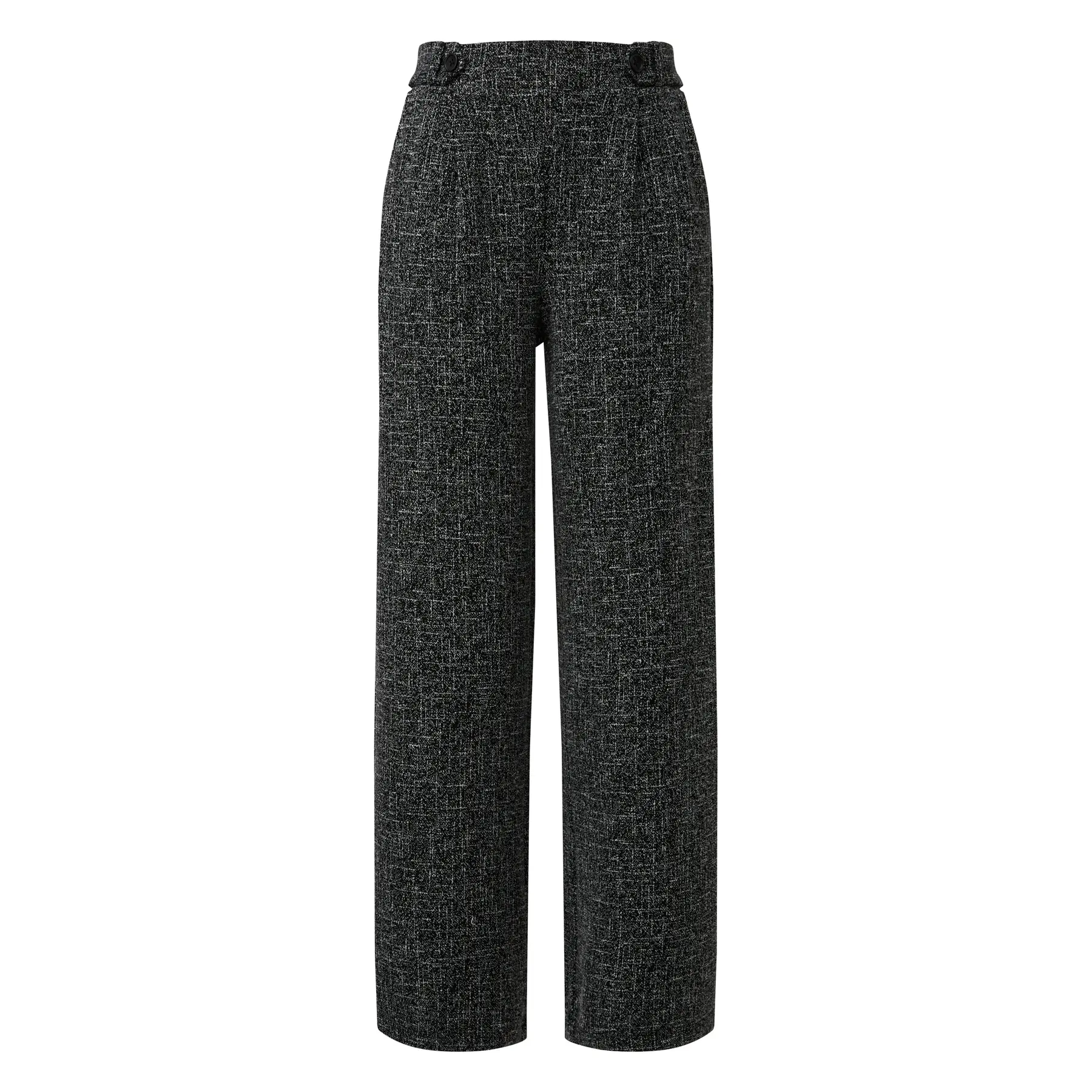 Wide Pleated Jersey Interlock Trousers Women Qs