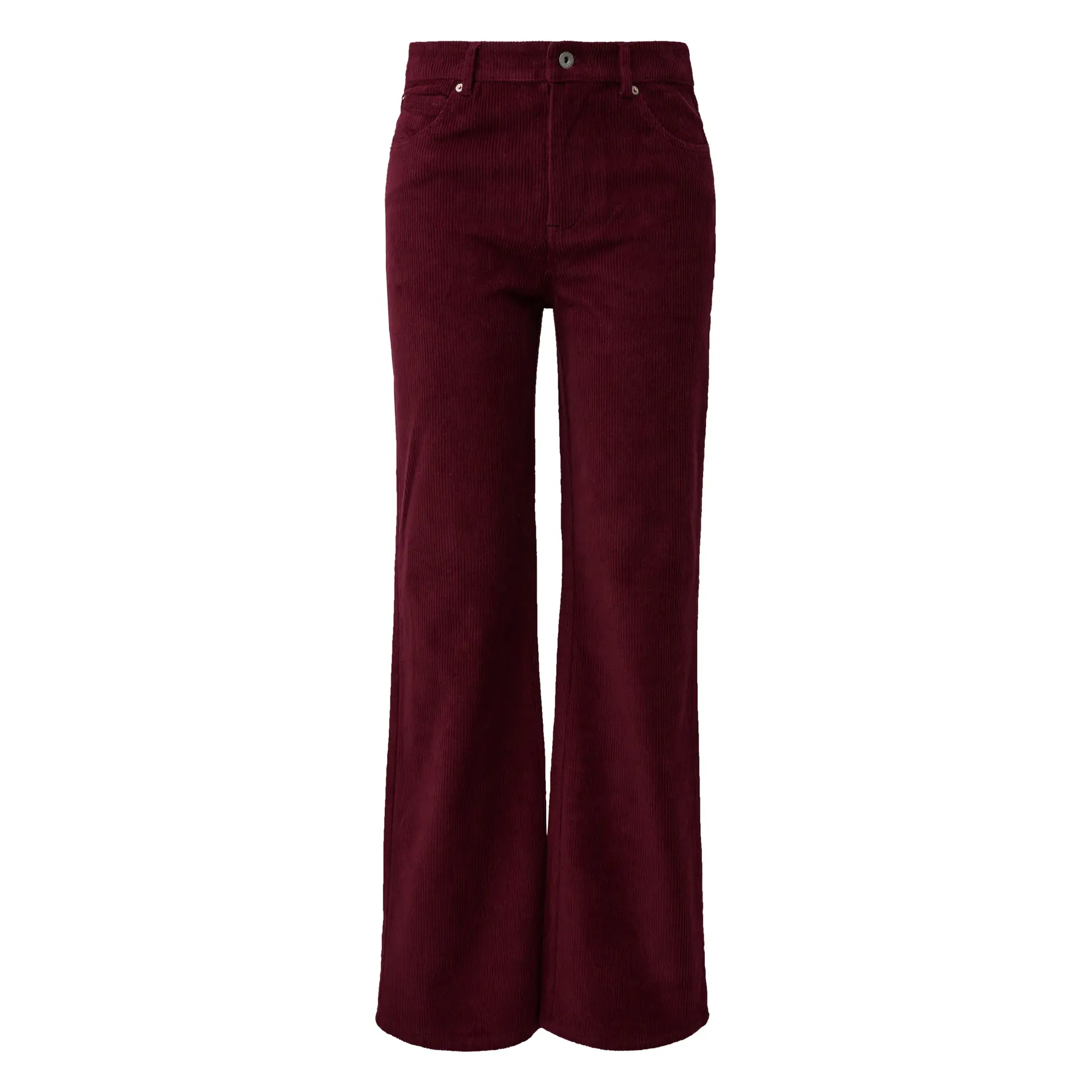 Hochtaillierte Damen Weite Cordhose QS