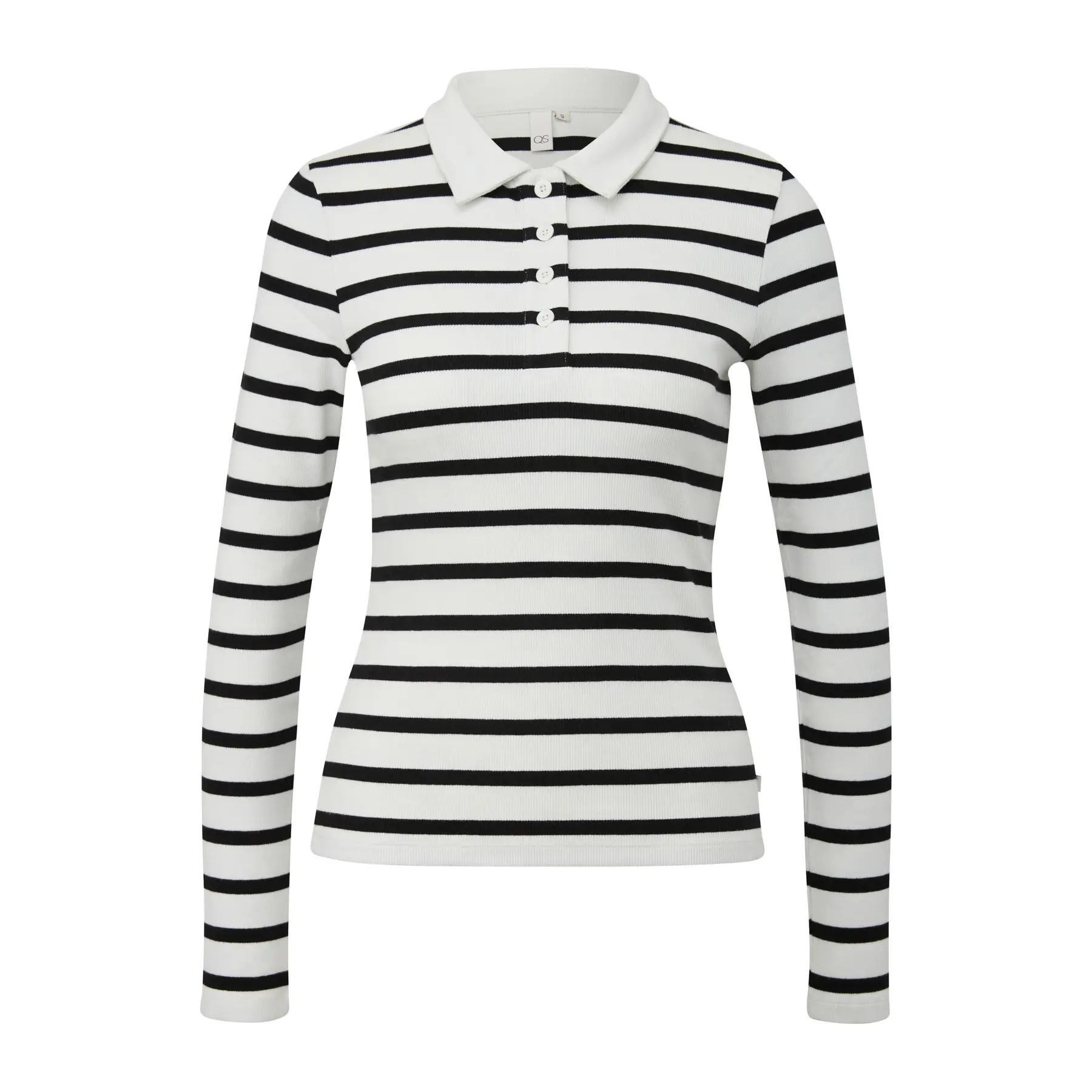 Gestreifter Ripp-Polo Damen QS