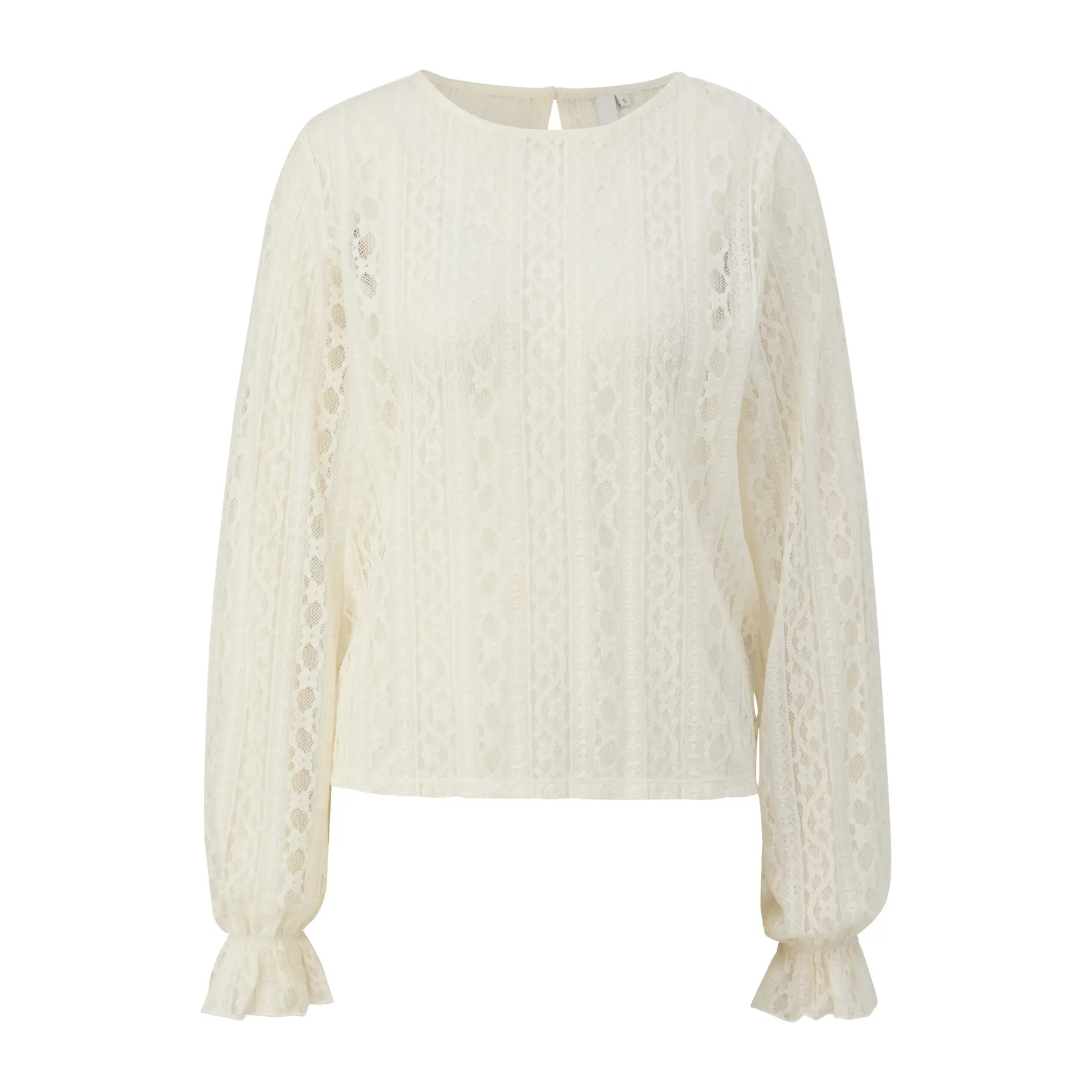 Leicht transparente Spitzenbluse für Damen QS