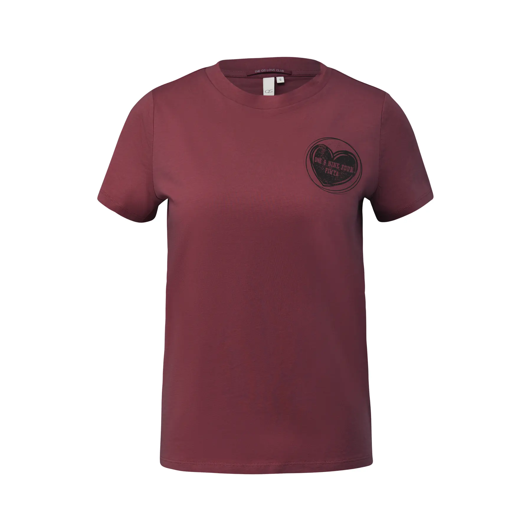 Baumwollbluse mit kleinem Motiv für Frauen QS