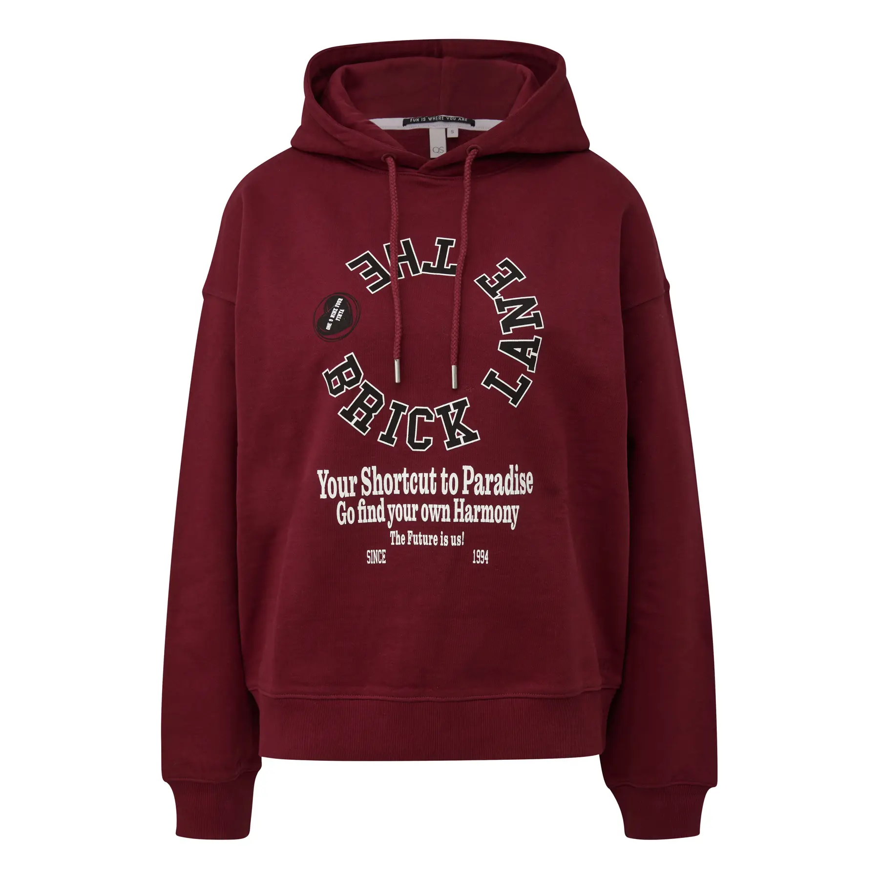 Damen Oversize Kapuzenpullover mit Frontdruck QS