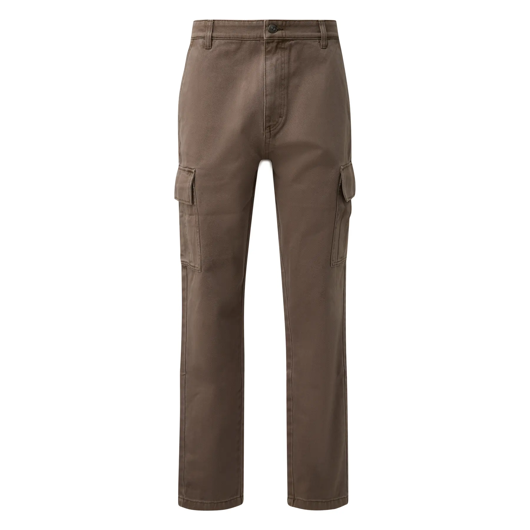 Cargohose aus Baumwoll-Twill mit mittelhohem Bund QS