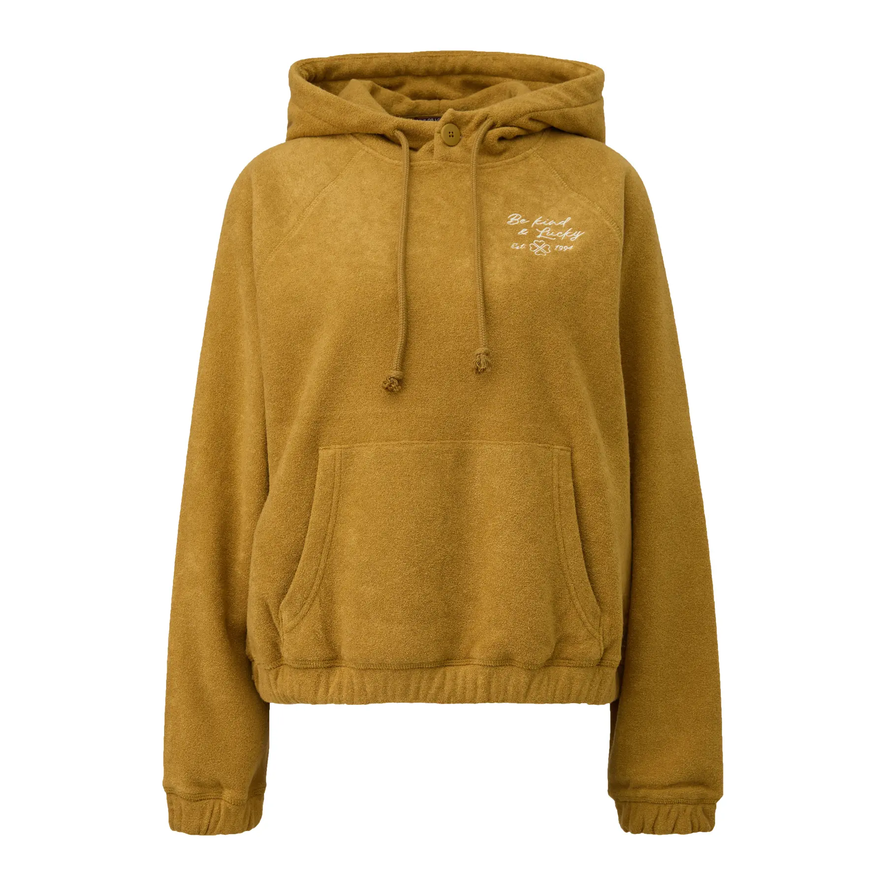 Fleece Hoodie mit trendigem Stickerei für Damen QS