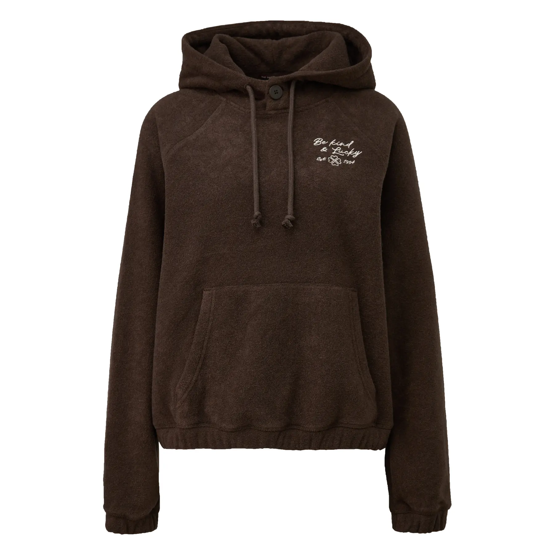 Fleece Hoodie mit trendigem Stickerei für Damen QS
