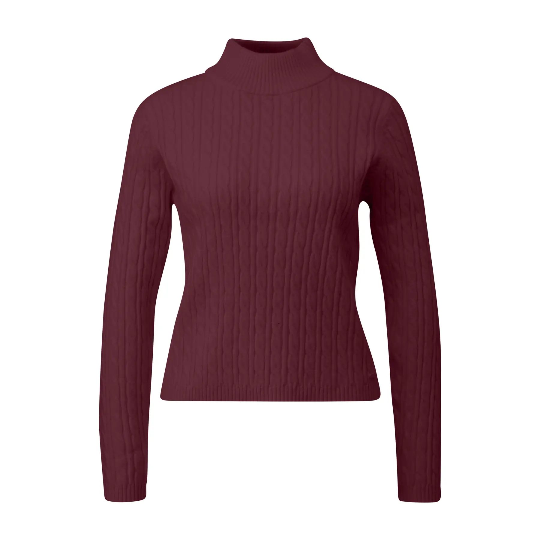 Damen gedrehter Zopfmuster Pulli QS Slim Fit