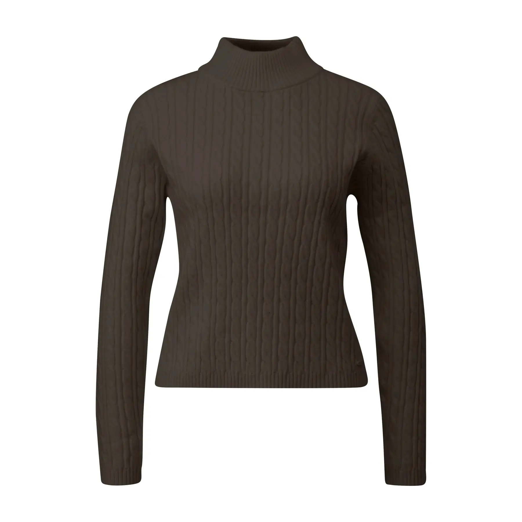 Damen gedrehter Zopfmuster Pulli QS Slim Fit