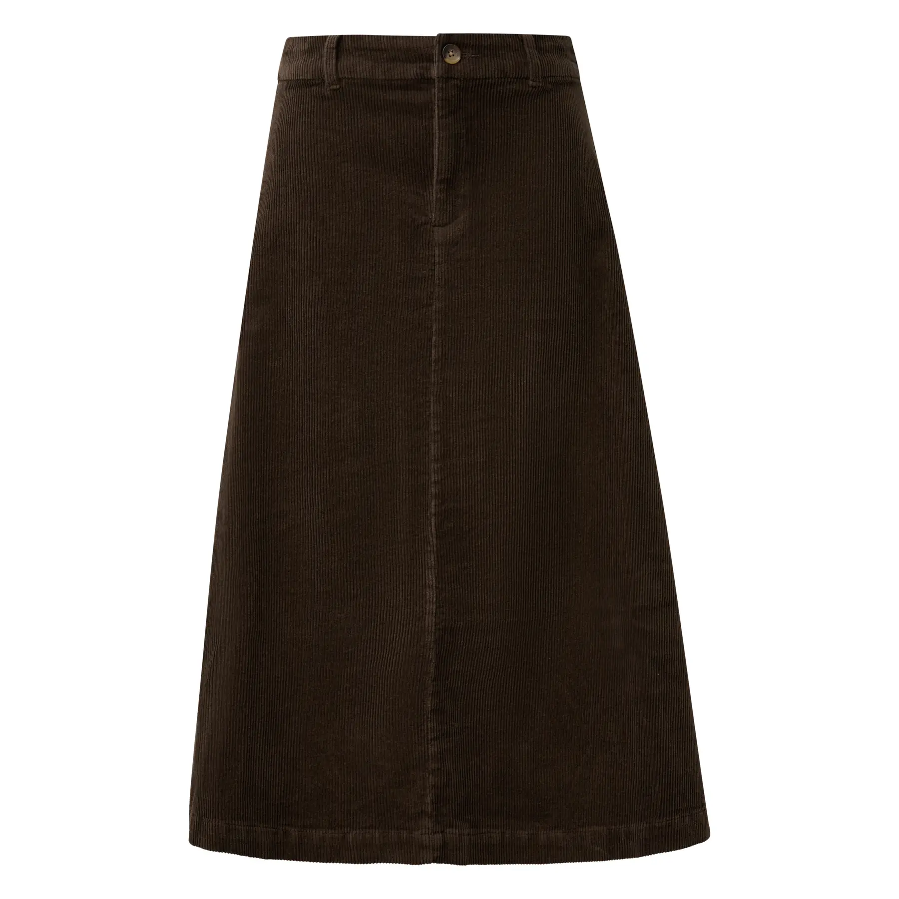 Hochtaillierte Midirock aus Cord für Damen QS