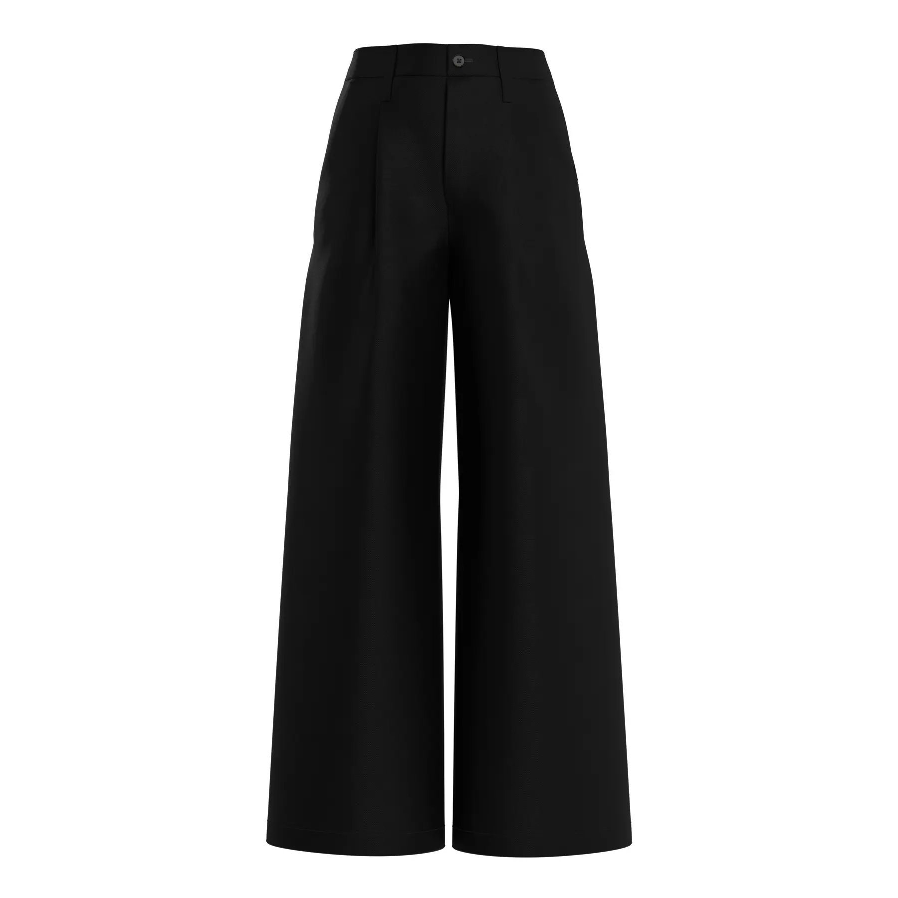 Hochgeschnittener, weicher Damen-Synthetik-Suede-Evasé-Hosen QS
