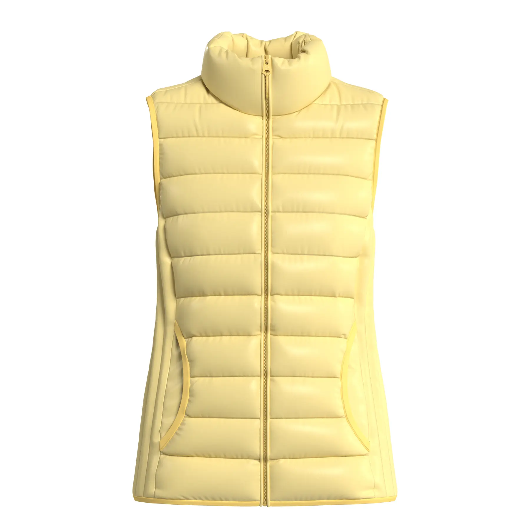 Sleeveless High Neck Puffer Jacket Women Qs