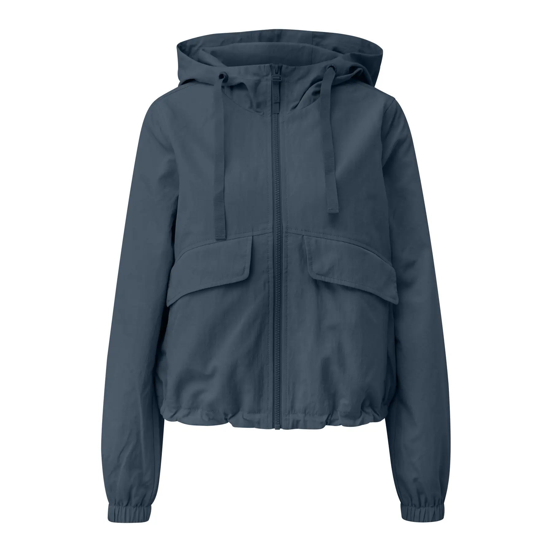 Women's Nylon Jacket With Adjustable Hem And Hood Qs