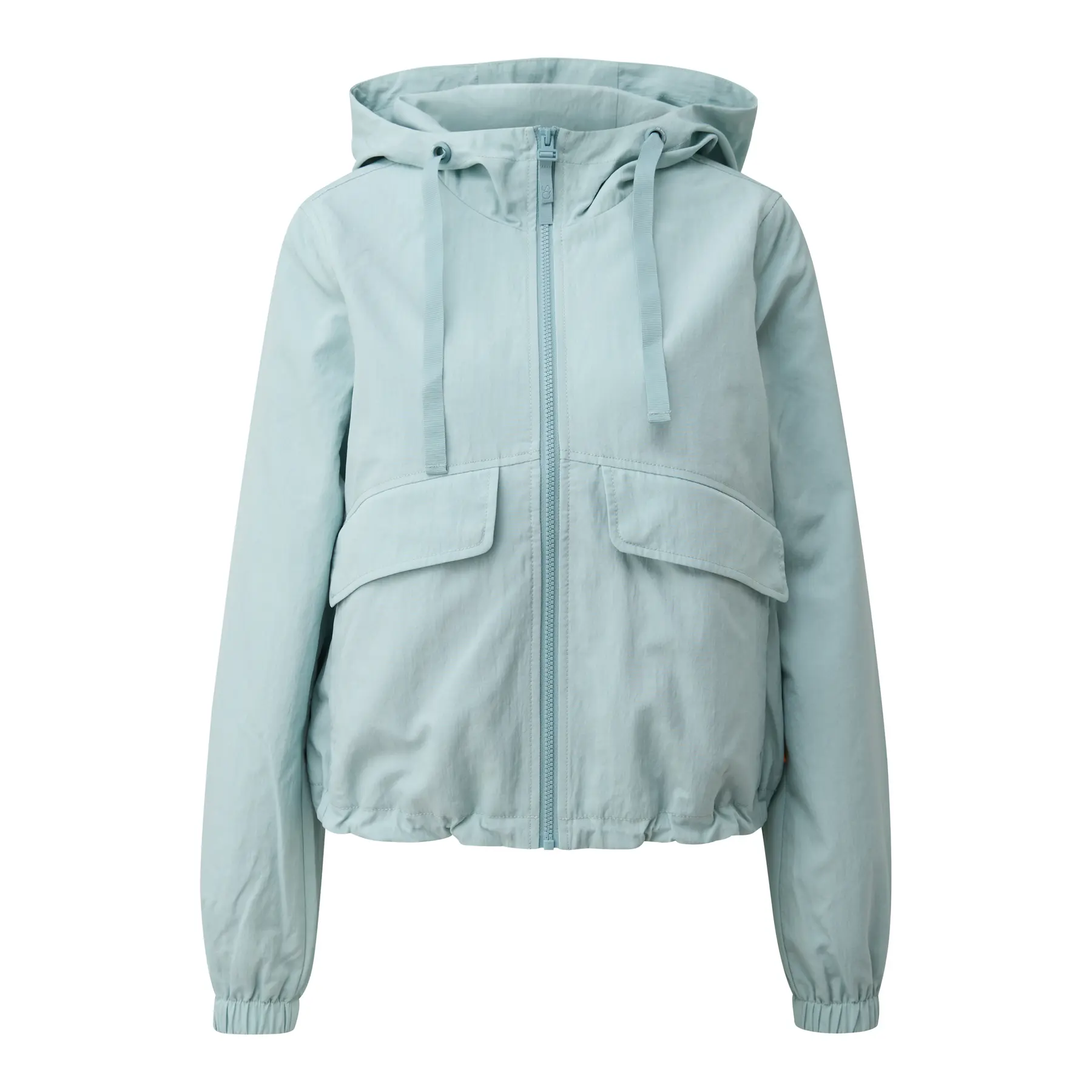 Women's Nylon Jacket With Adjustable Hem And Hood Qs