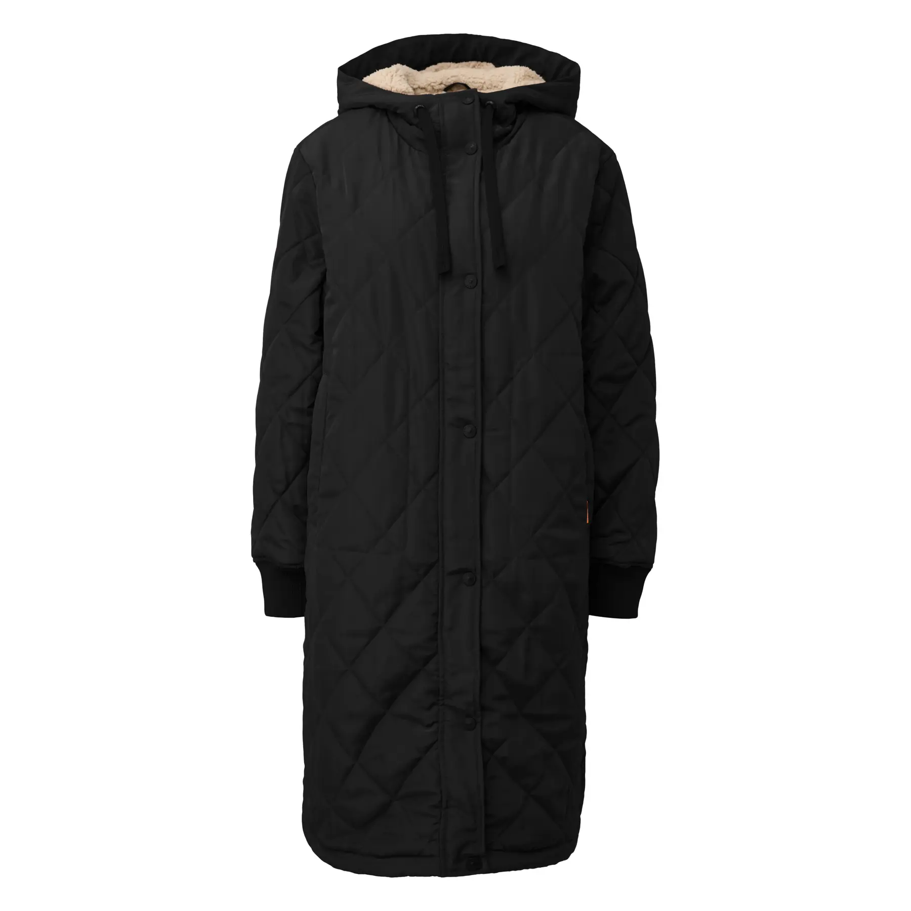 Übergroße lange Daunenjacke mit Kapuze Damen QS