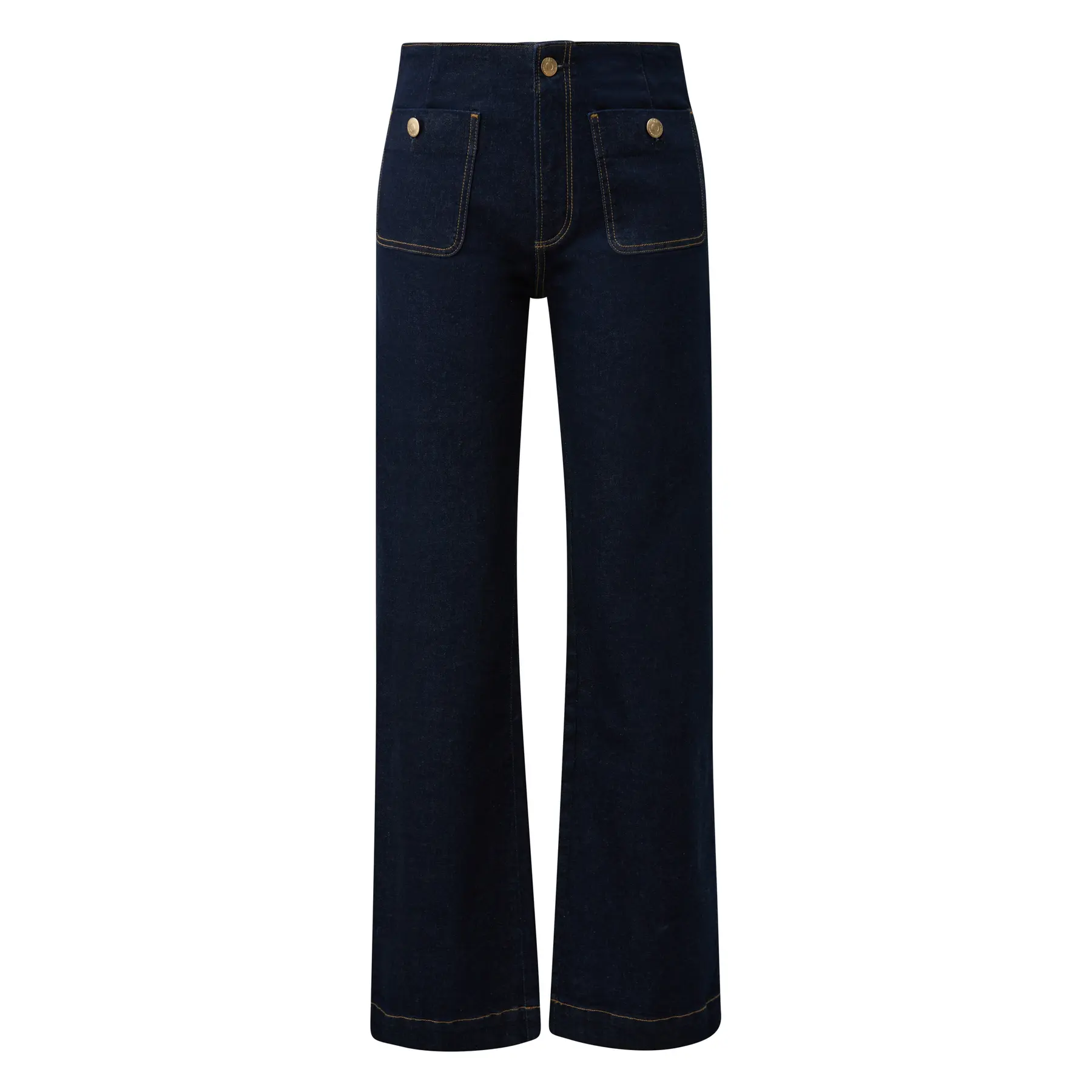 Hochtaillierte Schlagjeans Damen QS
