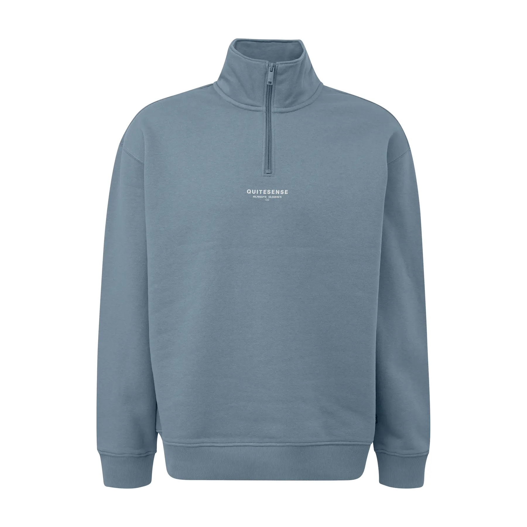 Hochschulzipper Sweatshirt mit Druck vorne QS