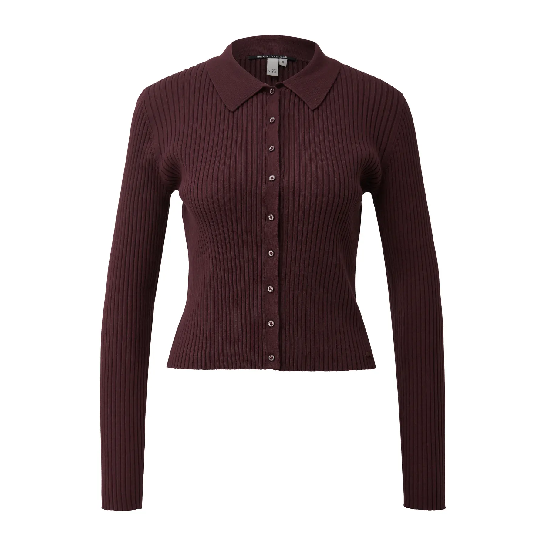 Damen geripptes Knopf-Cardigan QS