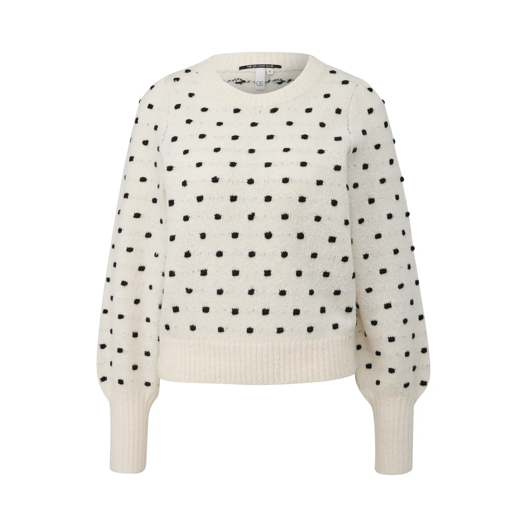 Pullover mit Puffärmeln und Punkten für Damen QS