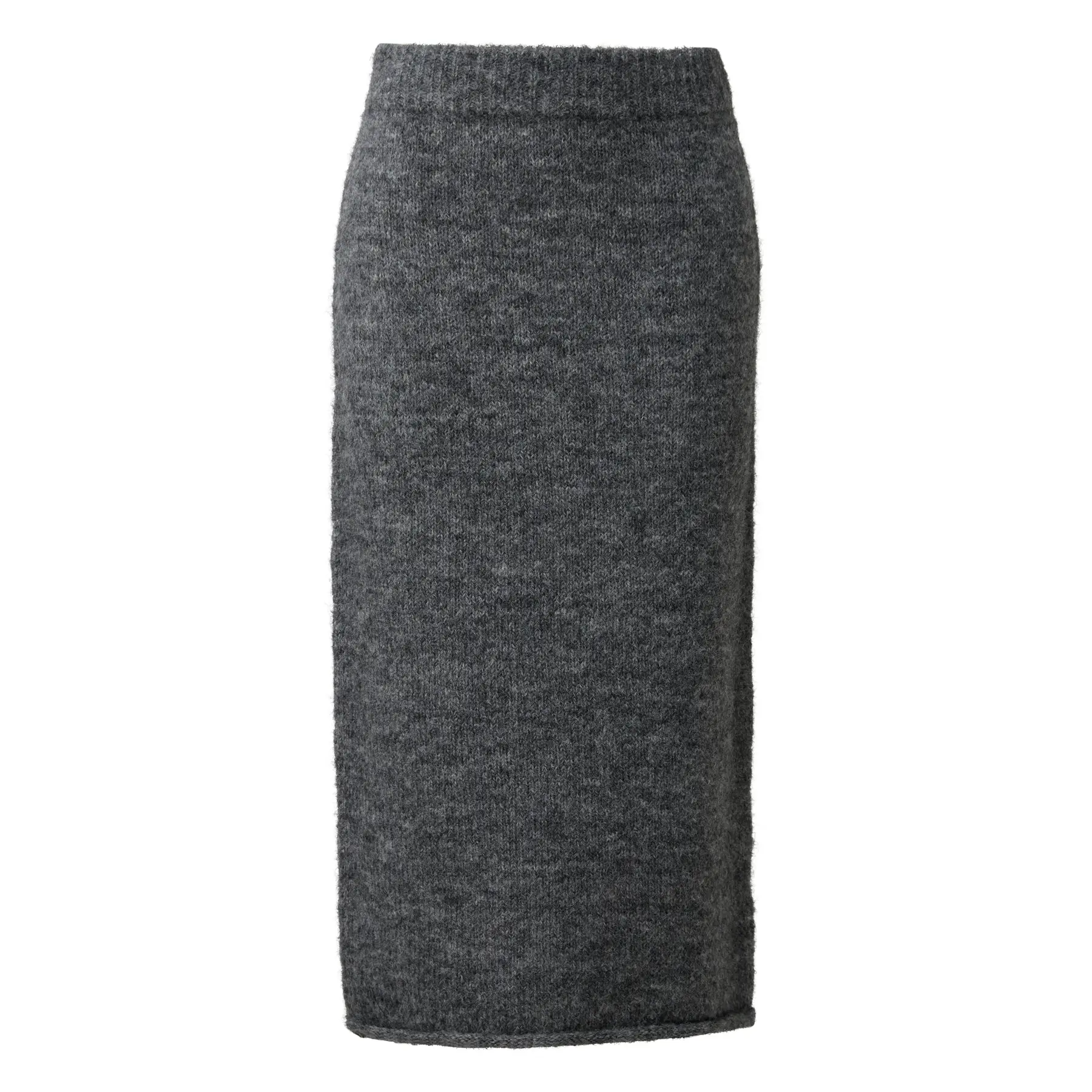 Midikleid für Damen aus melierten Strick QS