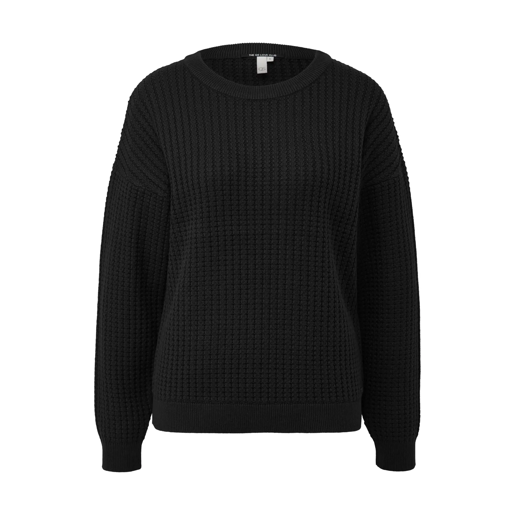 Pull aus gemischter Baumwolle mit strukturiertem Strick für Damen QS