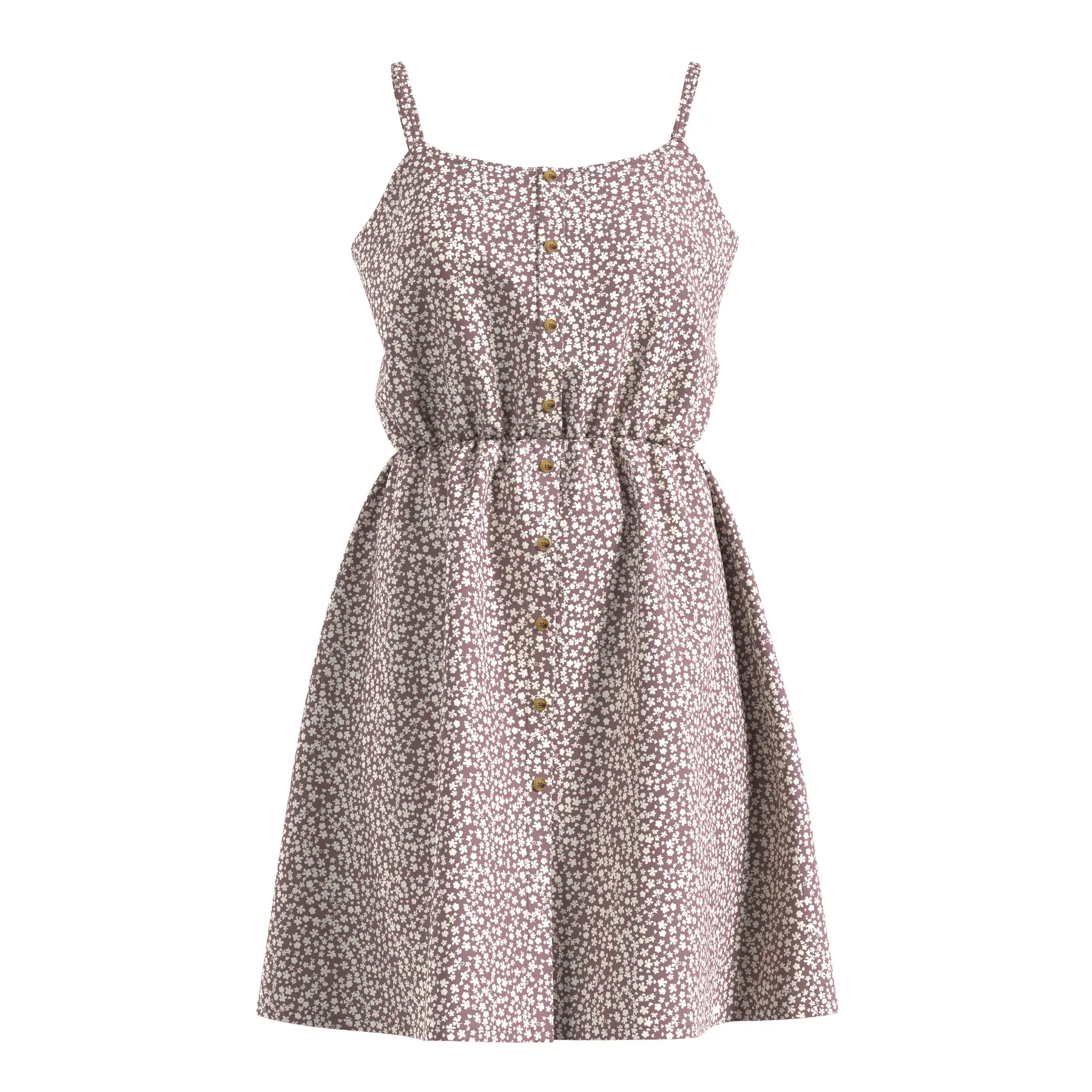 Damen Viskosekleid mit feinen Trägern QS