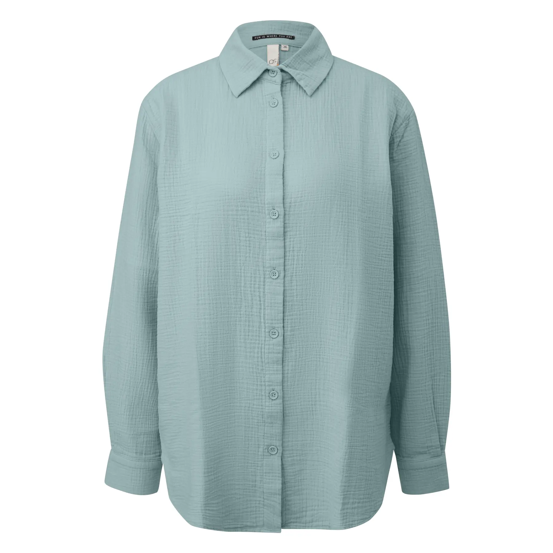 Langärmliges Chiffon-Bluse Damen QS