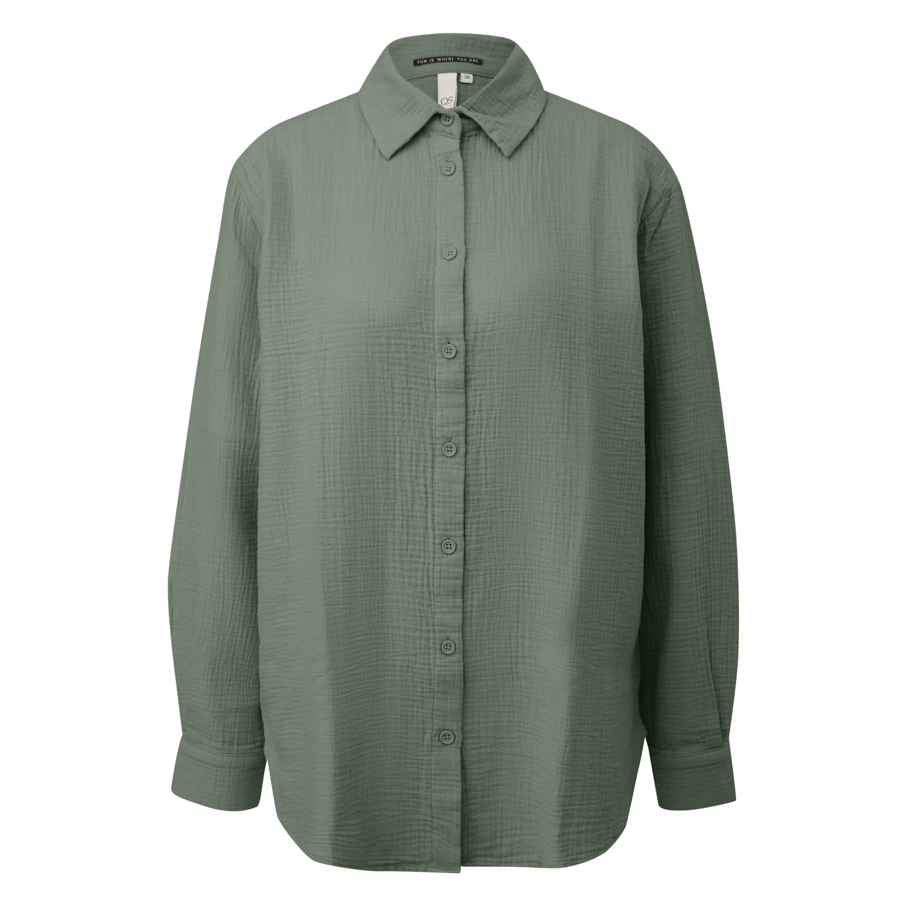Langärmliges Chiffon-Bluse Damen QS