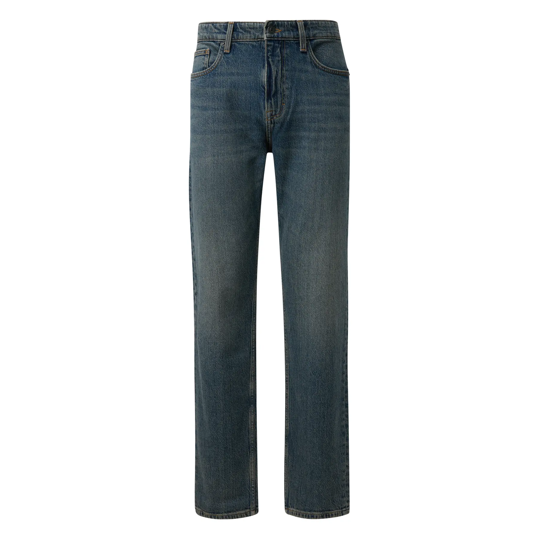 Regular Jeans mit mittelhohem Bund QS