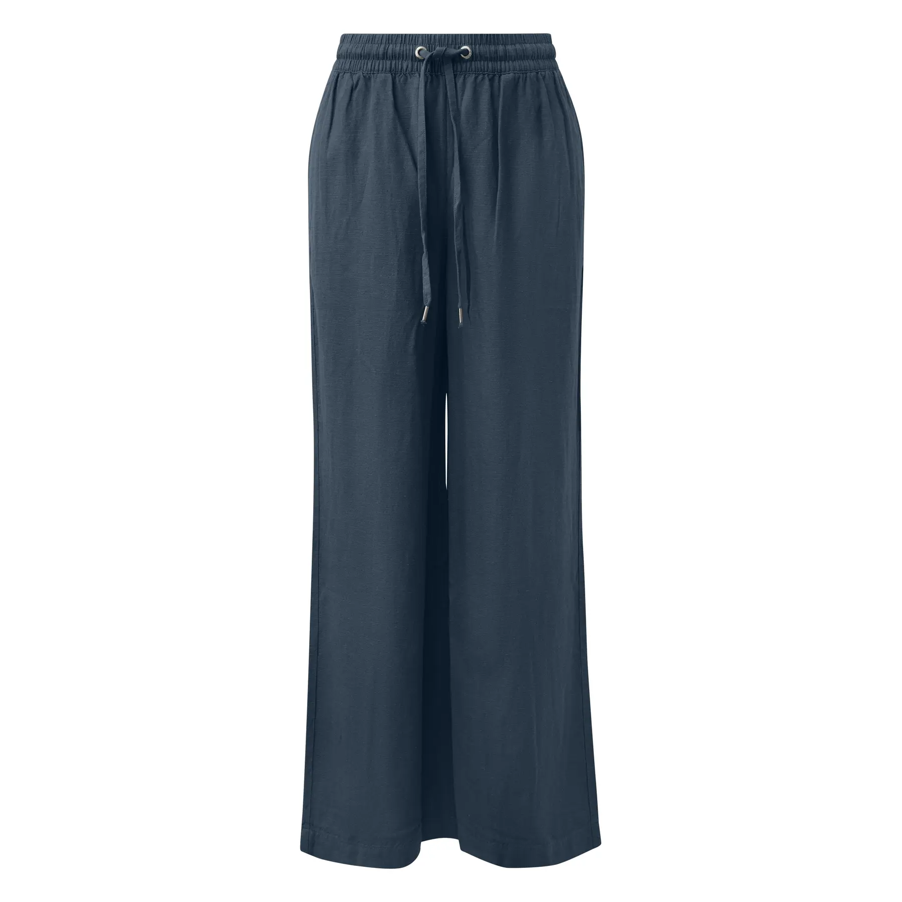 Weite Hose aus Leinenmix mit elastischem Bund für Damen QS