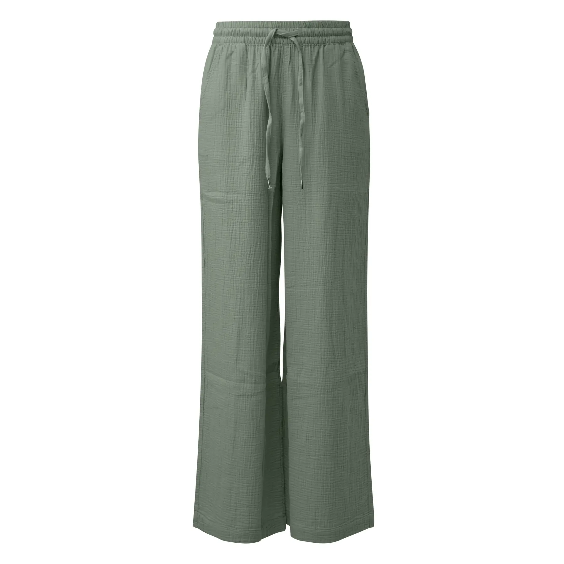 Lichte mousseline ruime broek dames QS