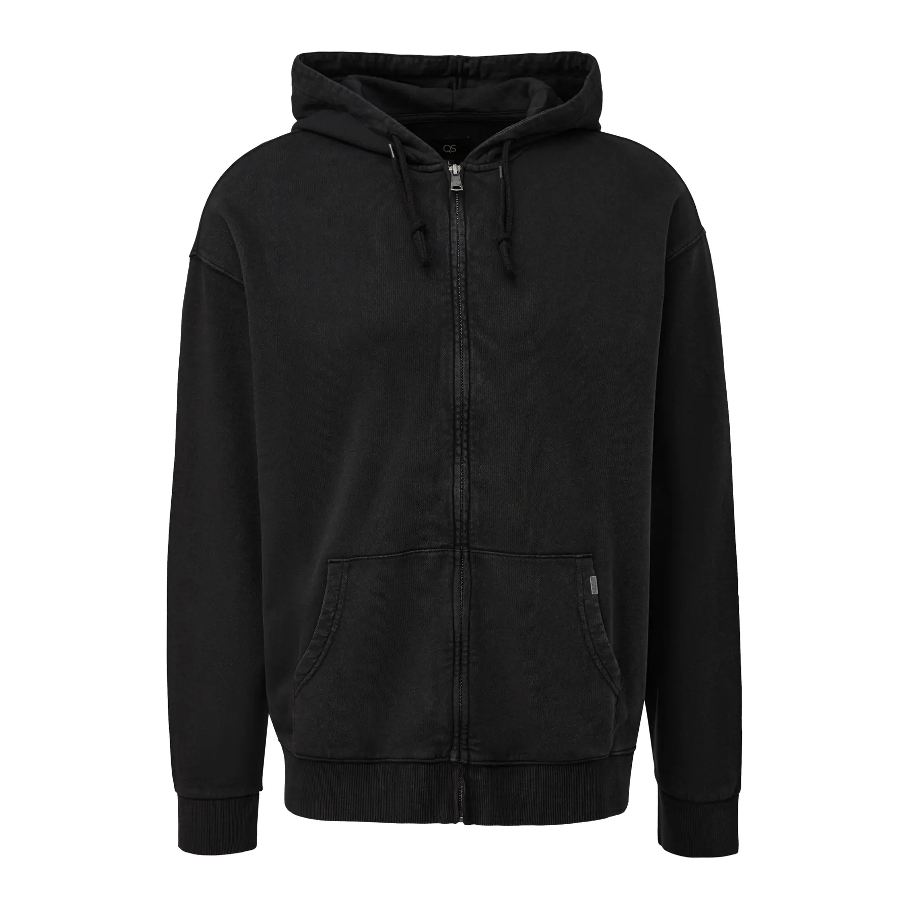 Kapuzensweatshirt mit Reißverschluss und Kängurutasche QS