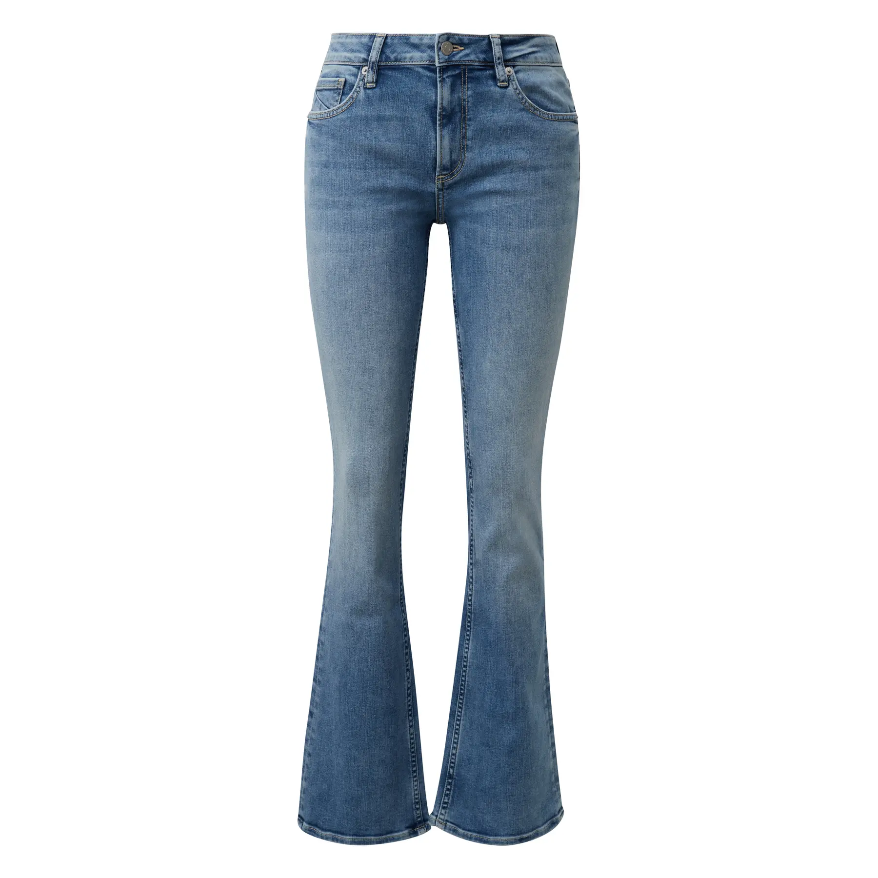 Moderne Mid-Rise Bootcut Jeans für Frauen QS