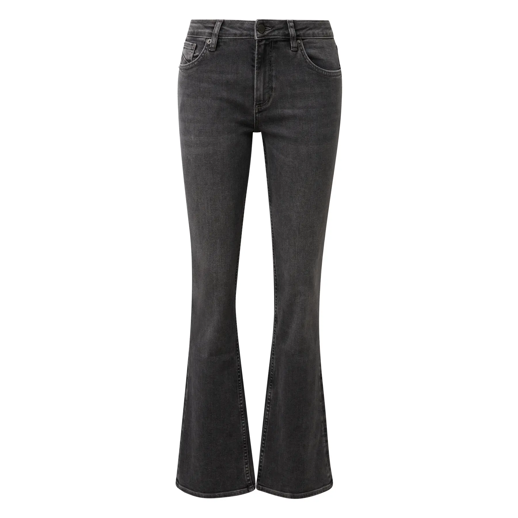 Moderne Mid-Rise Bootcut Jeans für Frauen QS