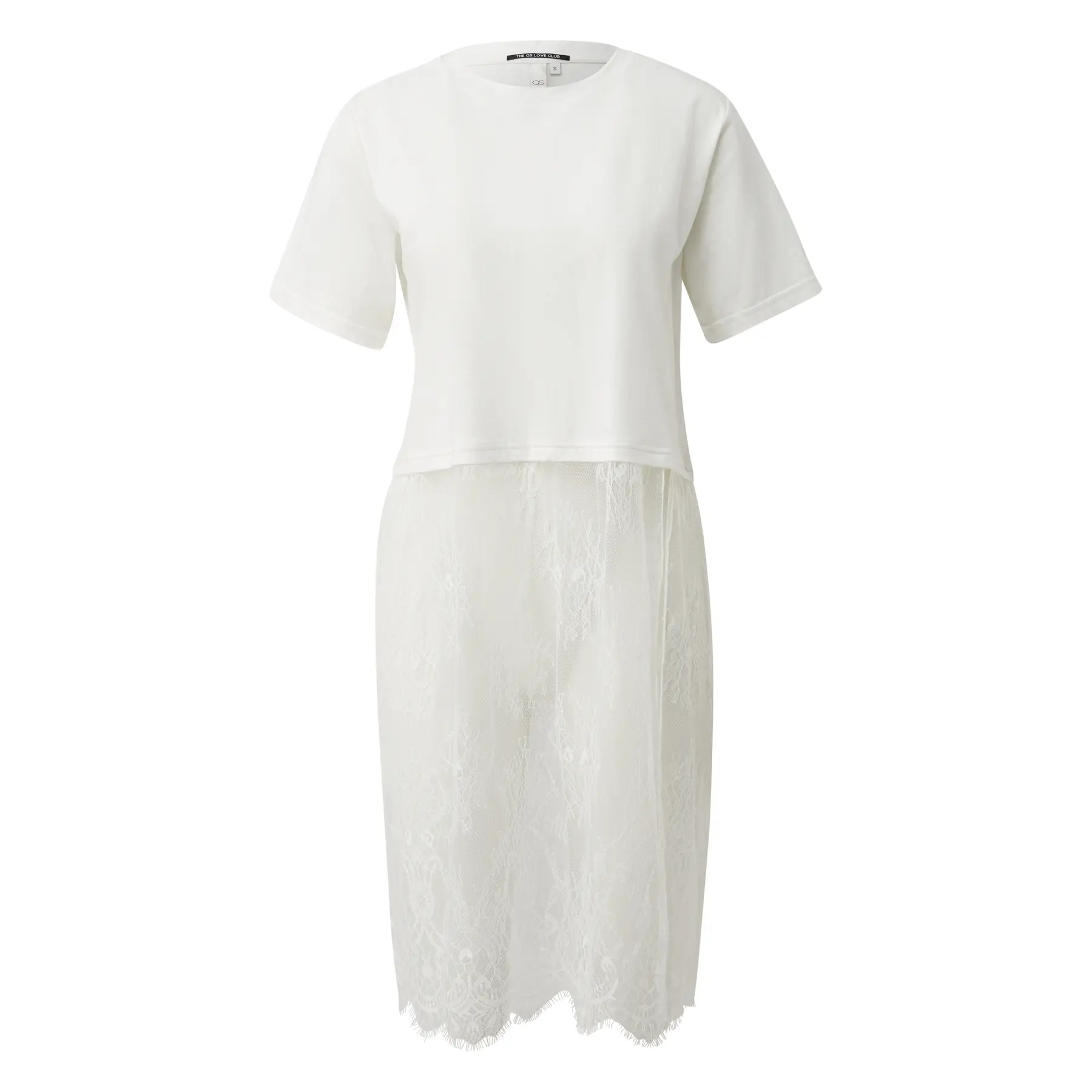 Women's Shirt Dress With Lace Skirt Qs