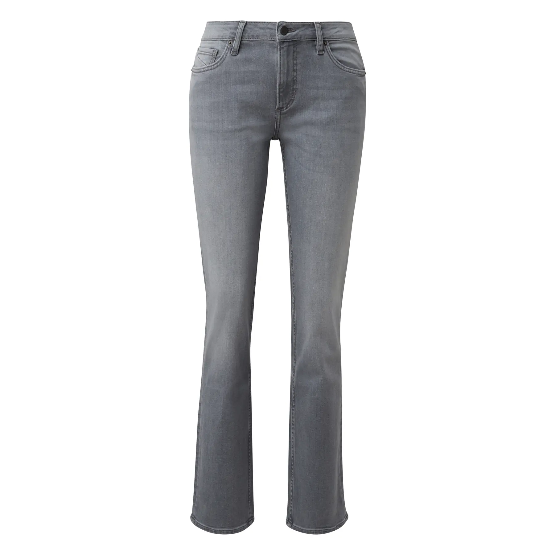 Jeans Straight mit authentischem Used-Effekt Damen QS Catie