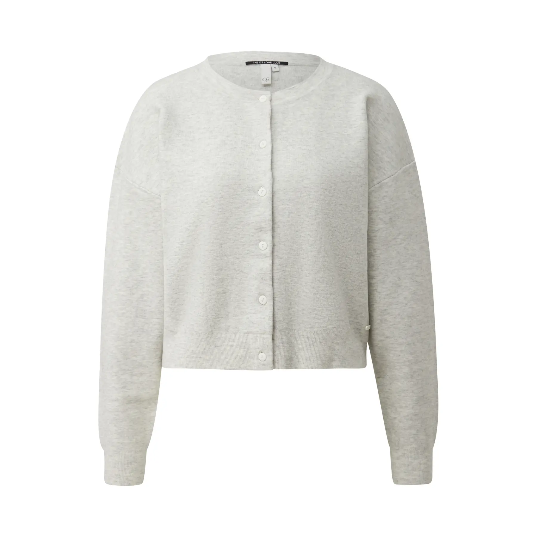 Short Cardigan With Drop Shoulders For Women Qs