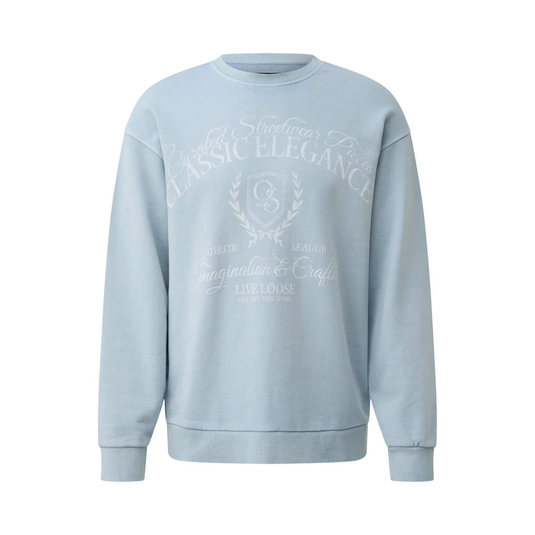Ausgewaschenes Rundhals-Sweatshirt QS