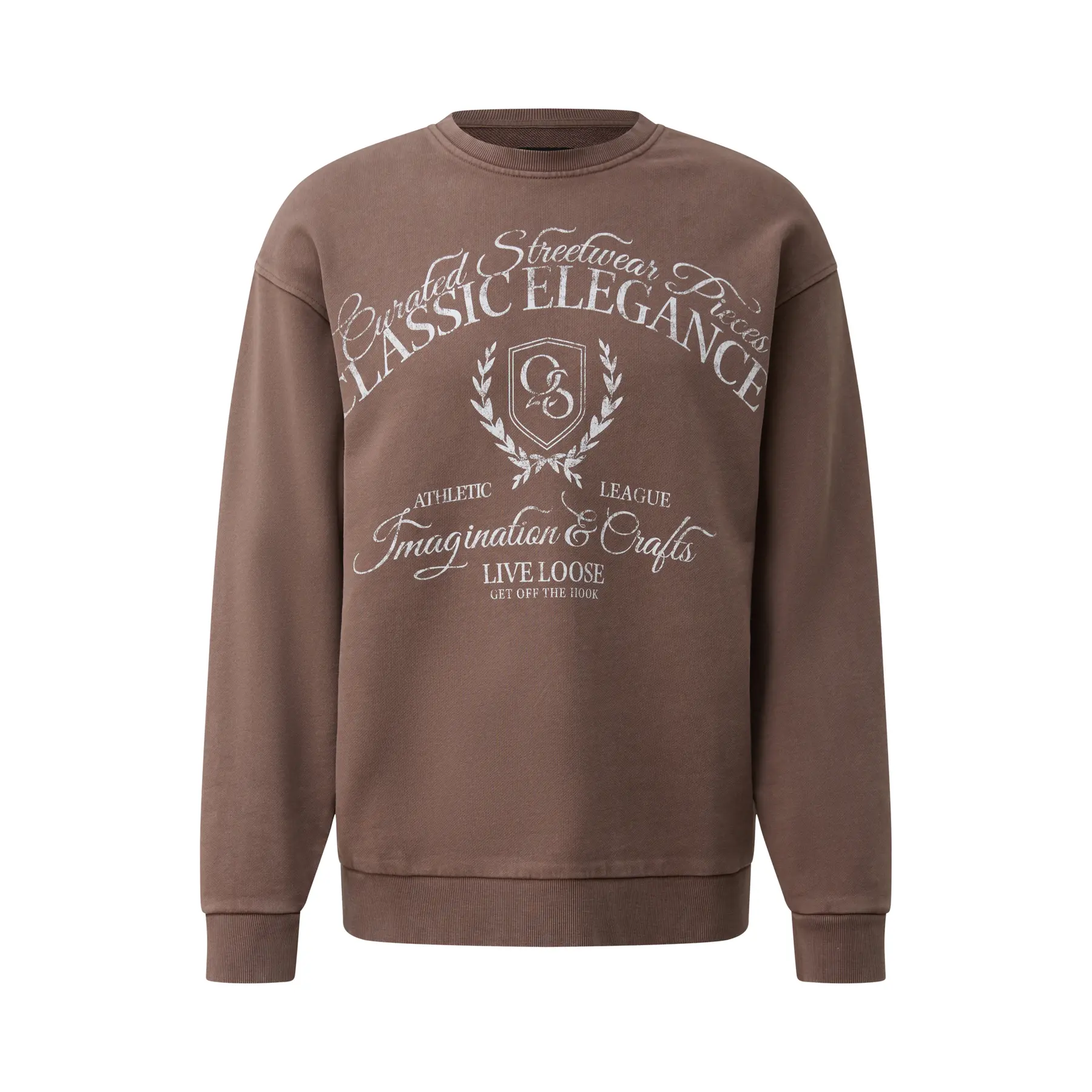 Ausgewaschenes Rundhals-Sweatshirt QS