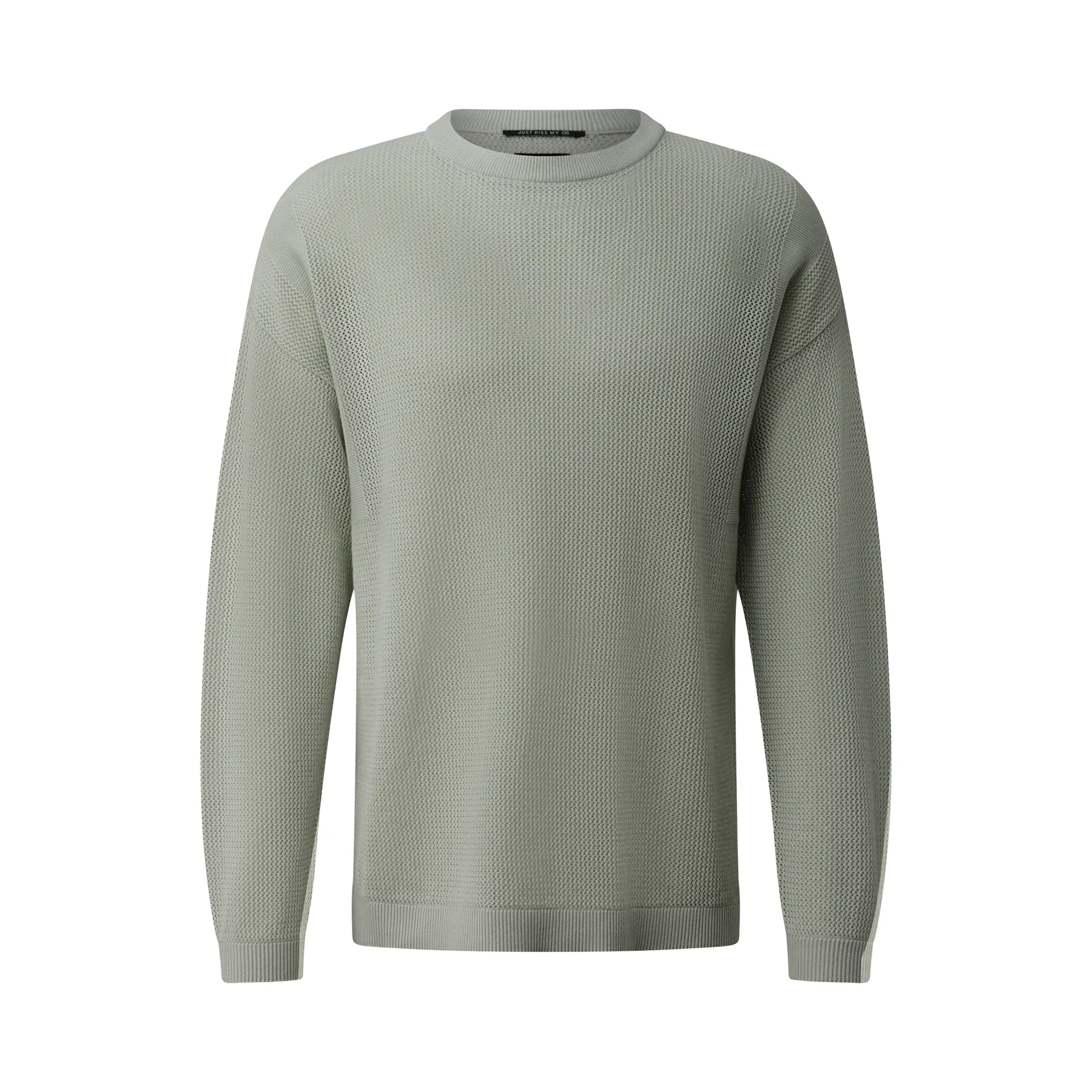 Pullover mit rundem Ausschnitt aus feinem strukturiertem Material QS Relaxed Fit