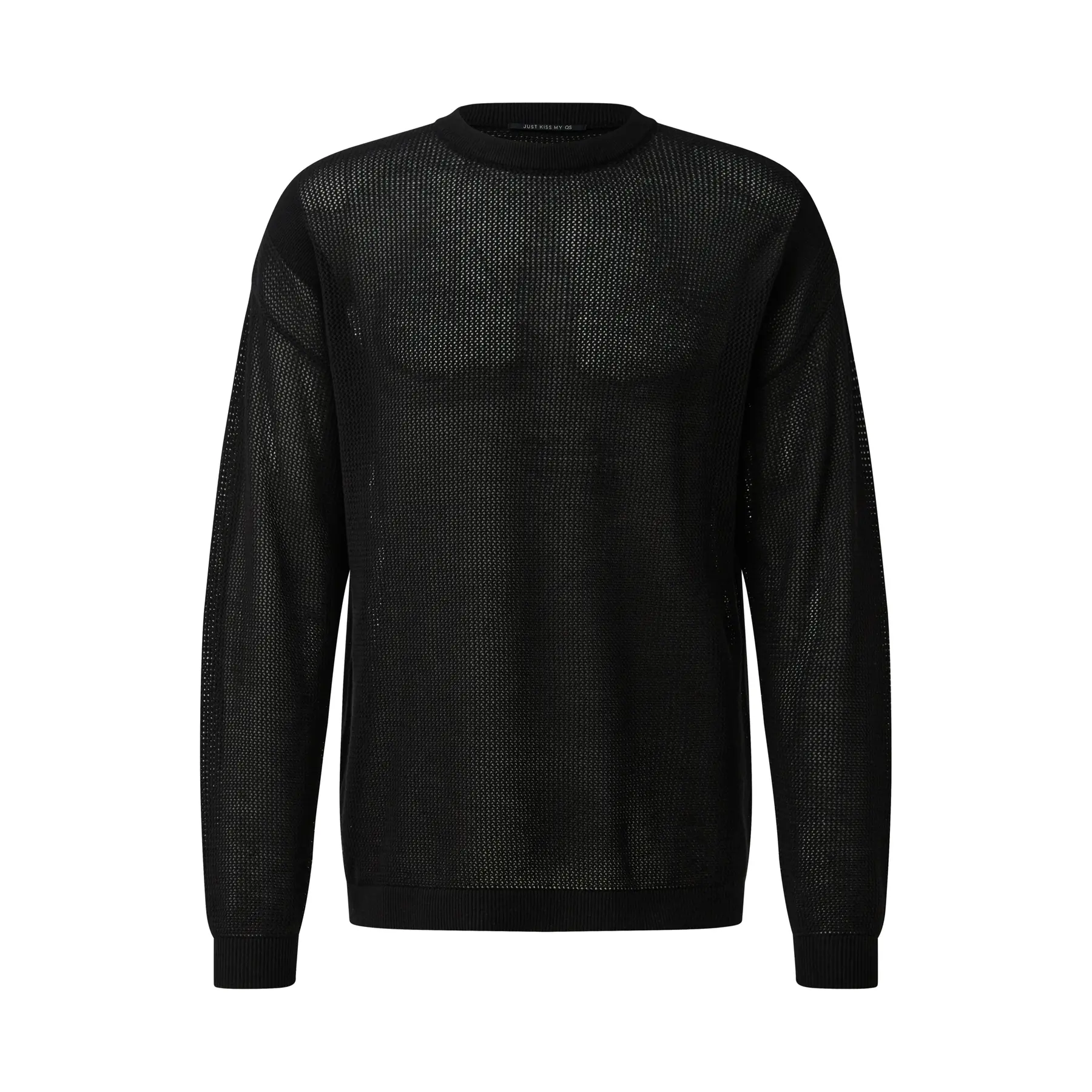 Pullover mit rundem Ausschnitt aus feinem strukturiertem Material QS Relaxed Fit