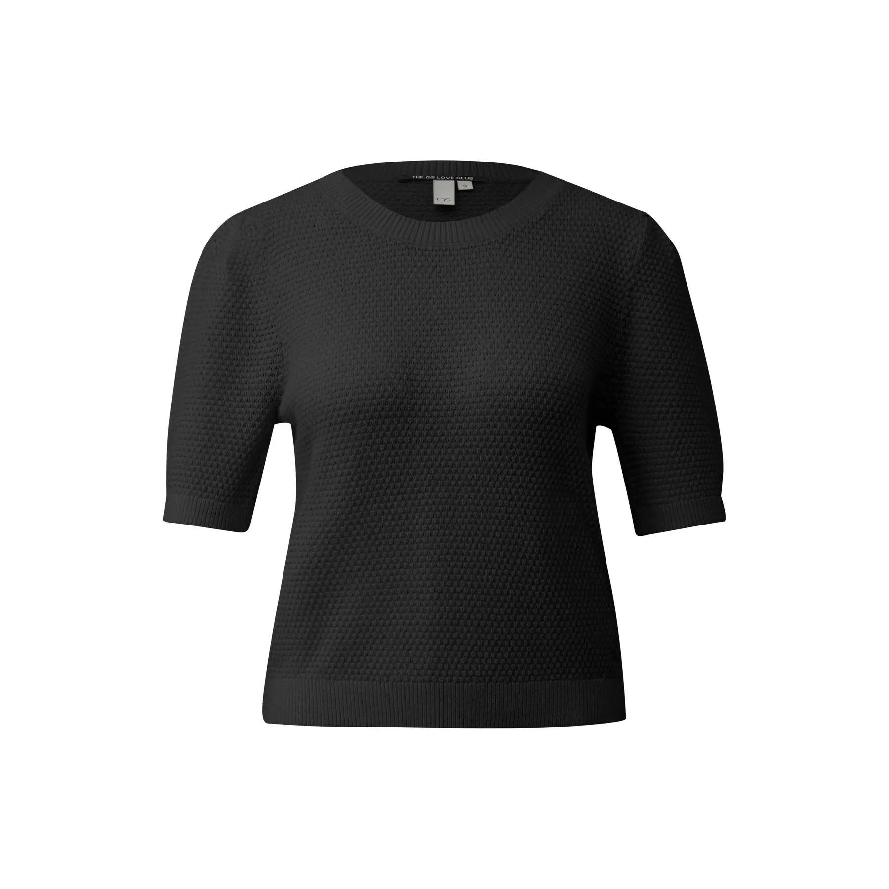 Kurzarm-Pullover mit Rundhals für Frauen QS Regular Fit