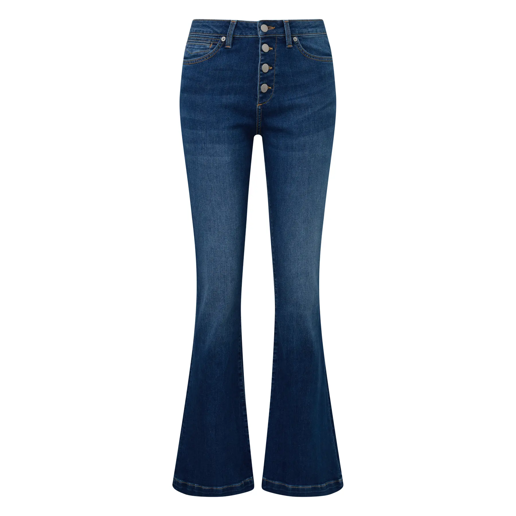 Hochtaillierte Damenflare-Jeans QS Reena