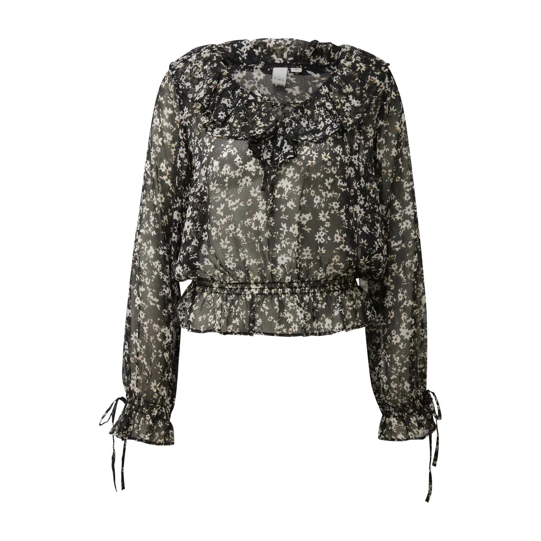 Transparente Bluse mit Blumenmuster Damen QS