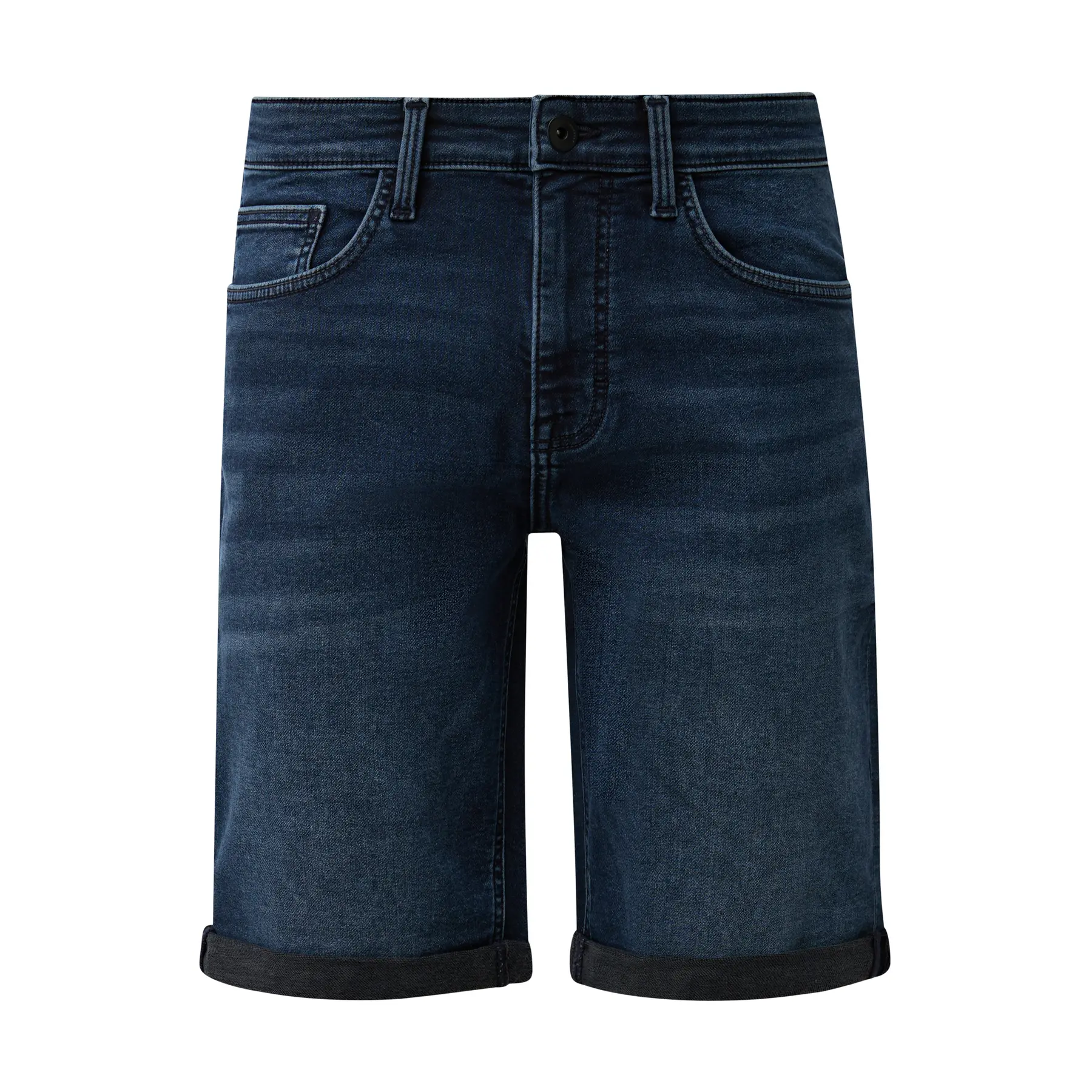 Short van denim met omgeslagen zoom QS
