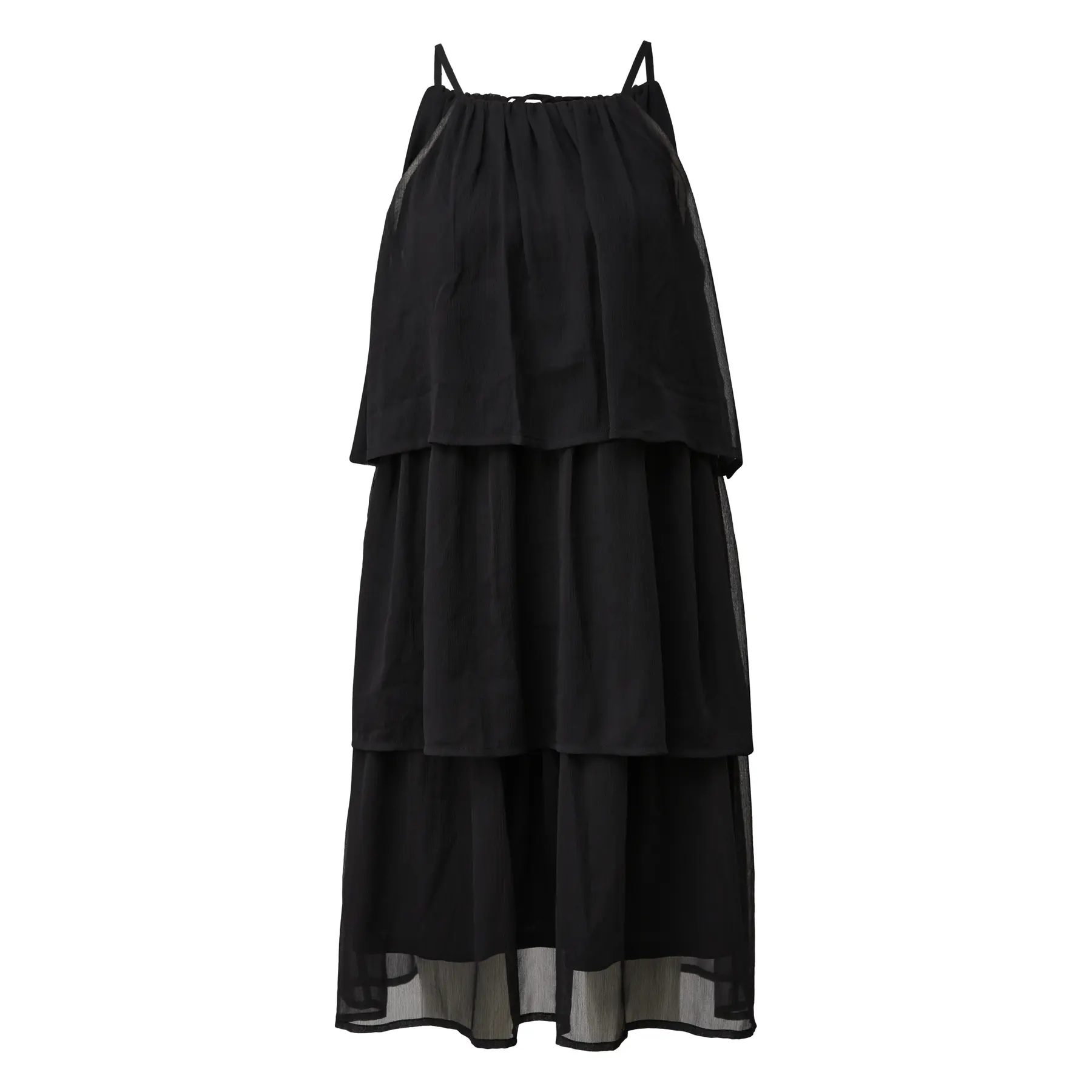 Damen Chiffon Kleid mit Rüschen QS