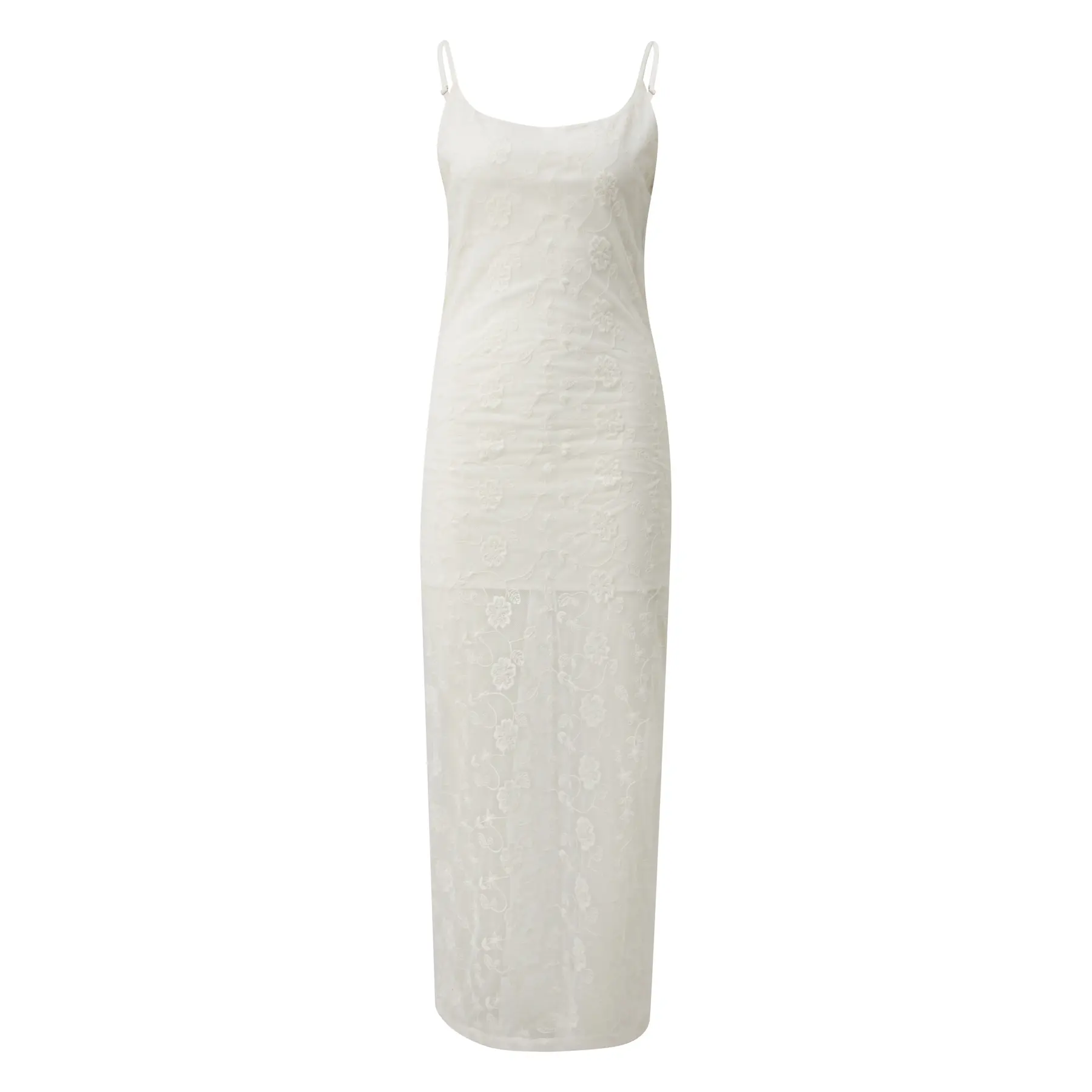 Robe lunga in pizzo con sottogonna corta donna