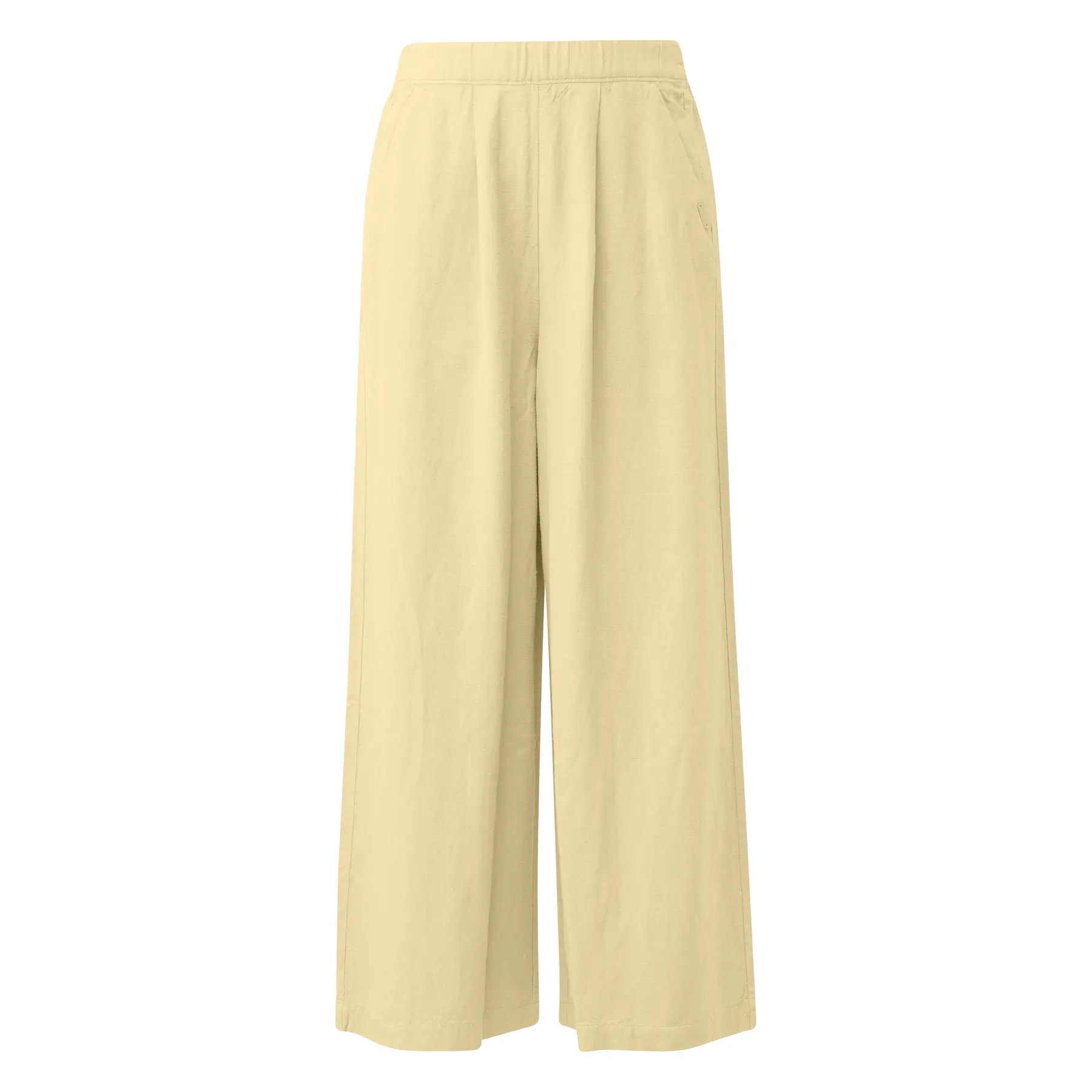 Hoch Taille Damen Leinen Gemischter Culotte Stil Hose QS