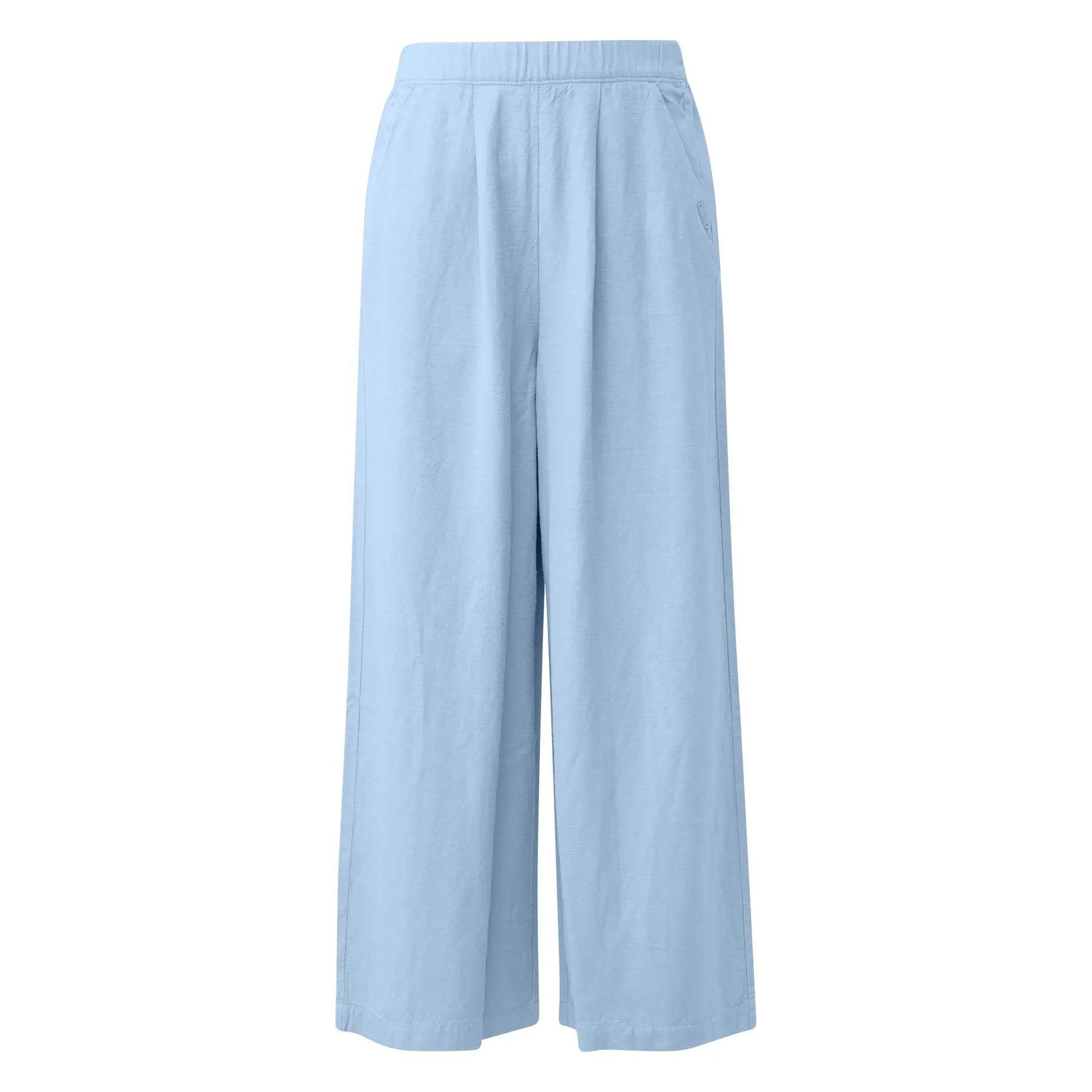 Hoch Taille Damen Leinen Gemischter Culotte Stil Hose QS