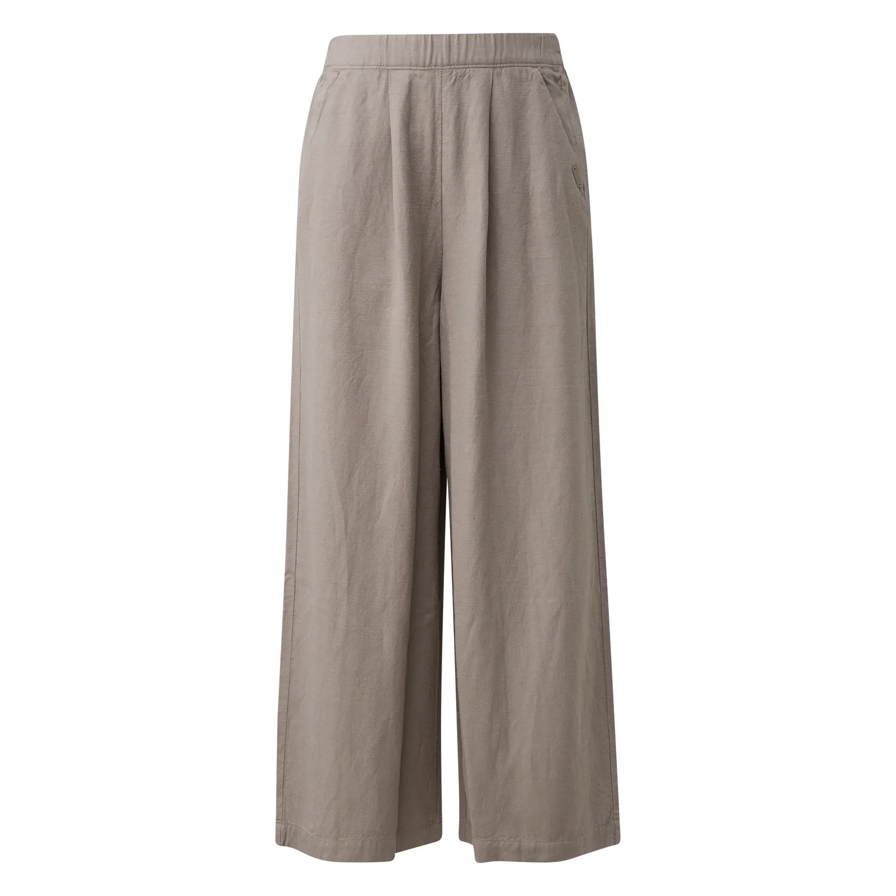 Hoch Taille Damen Leinen Gemischter Culotte Stil Hose QS