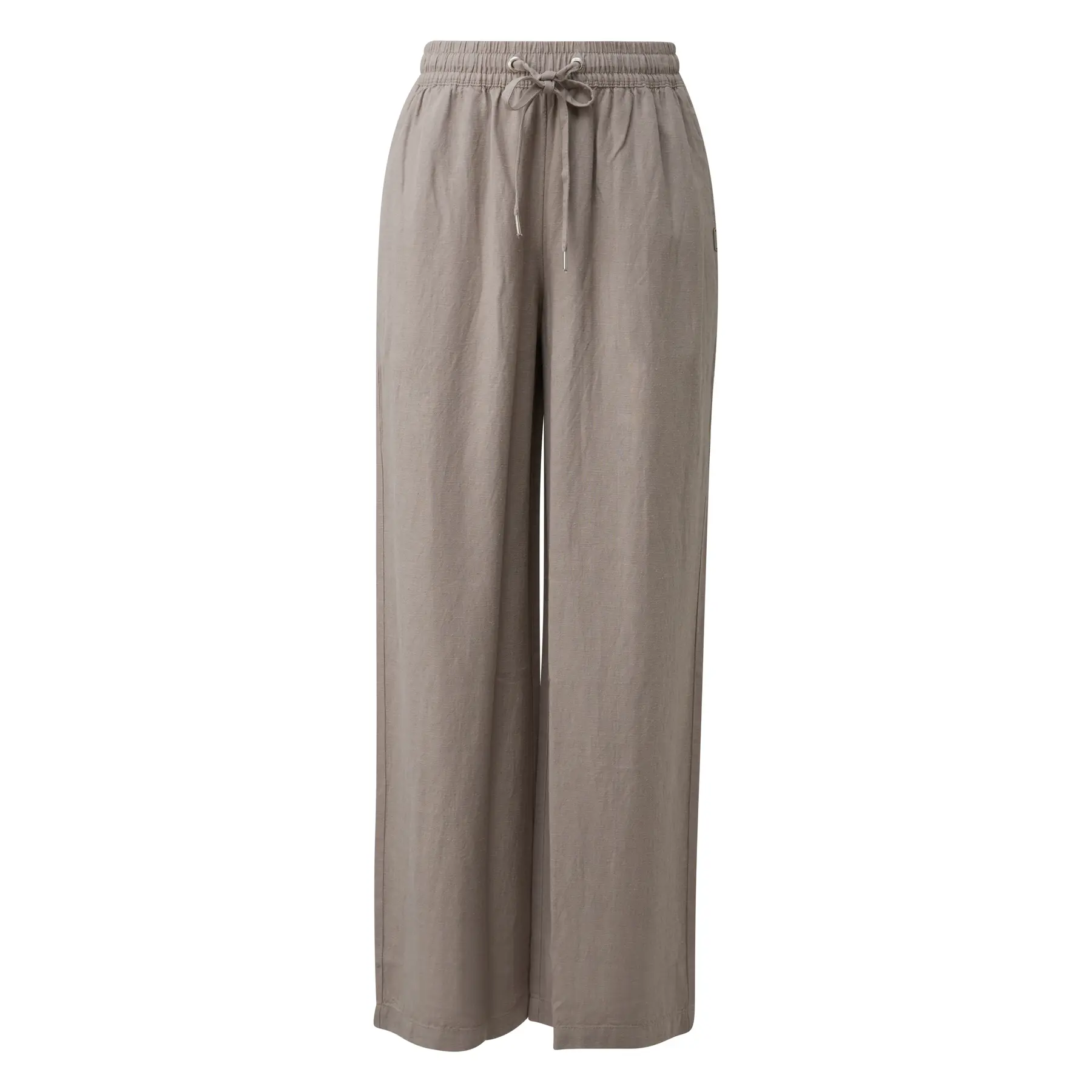 Weite Hose aus Leinenmix mit elastischem Bund für Damen QS